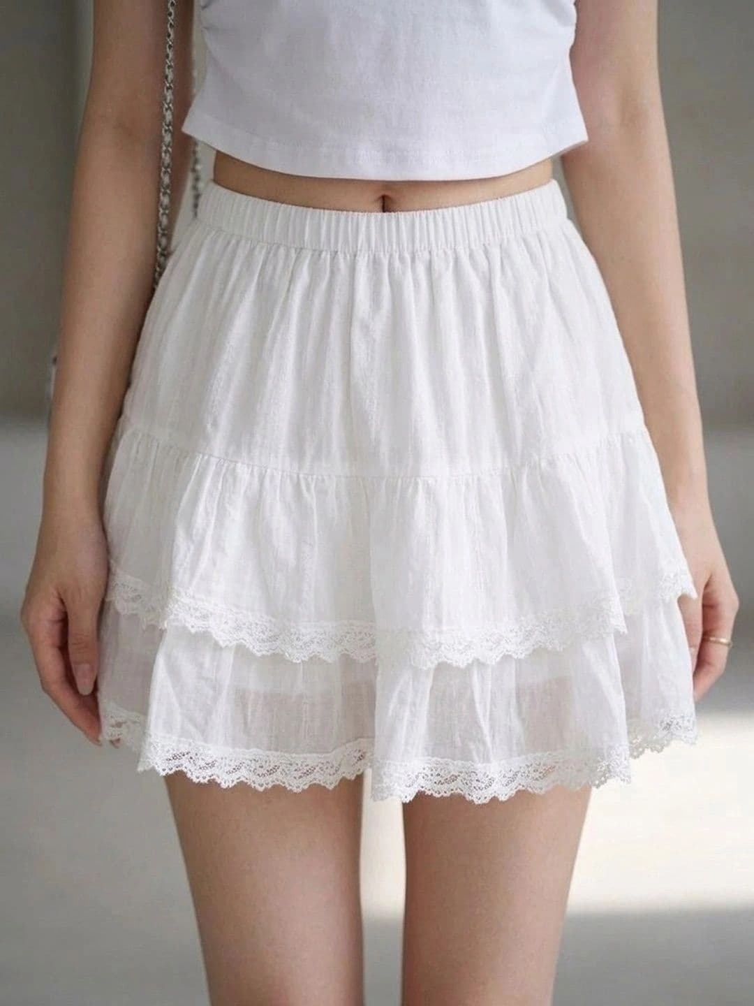 Suo Women Tiered Mini Flared Skirt - view 1