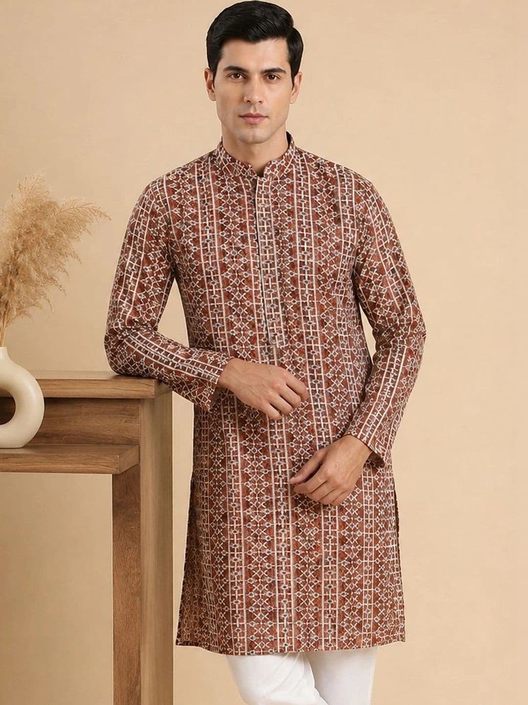 House of Pataudi Men Kurta - view 1