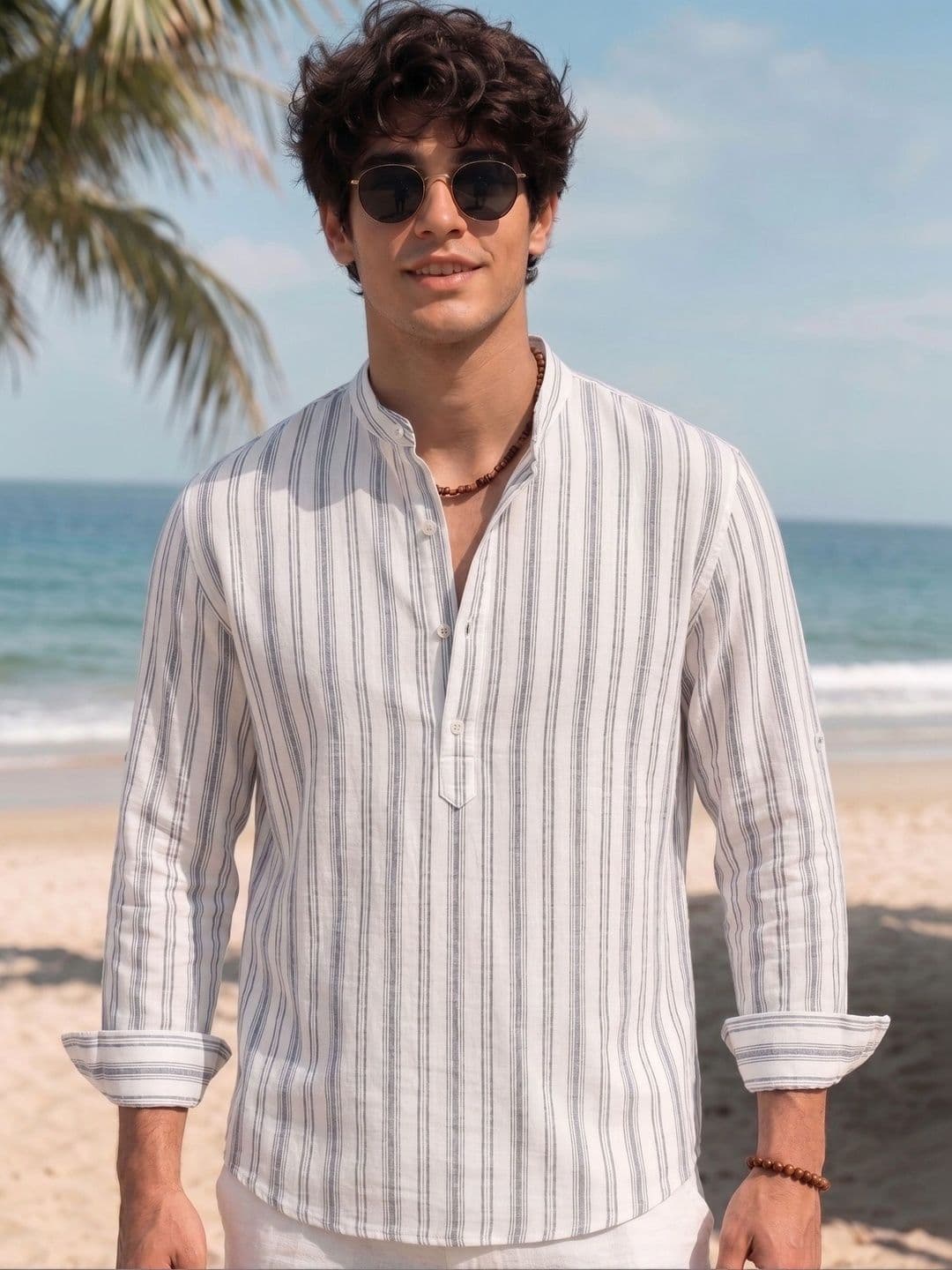 ZBIO Men Striped Kurta - view 1