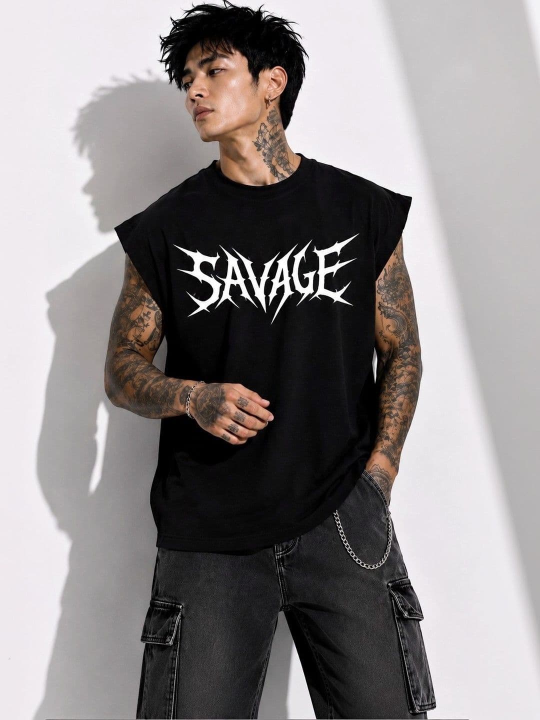 styzon Men Typography Printed Boxy T-shirt - view 1