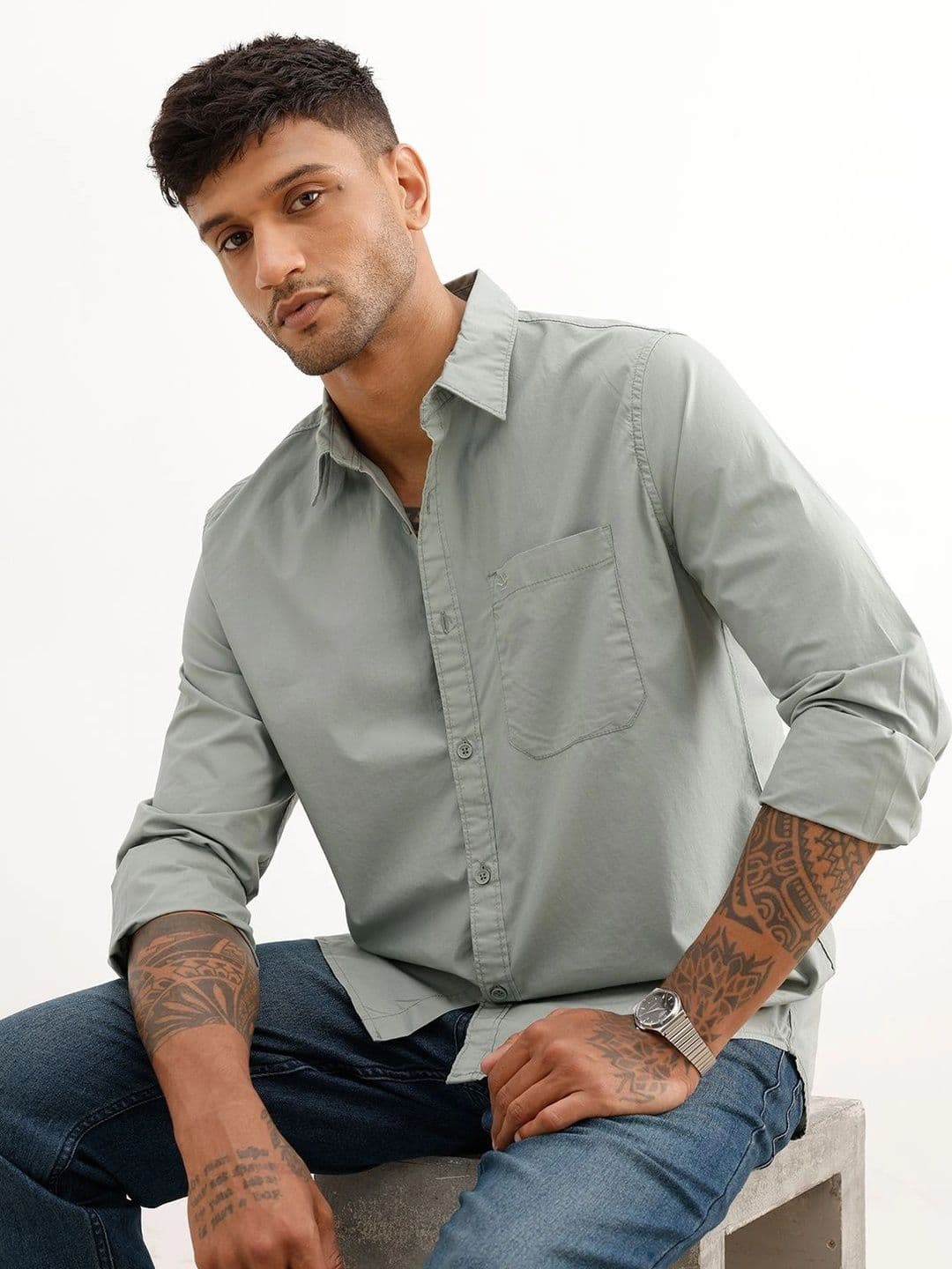 WROGN Men Slim Fit Casual Shirt - view 1