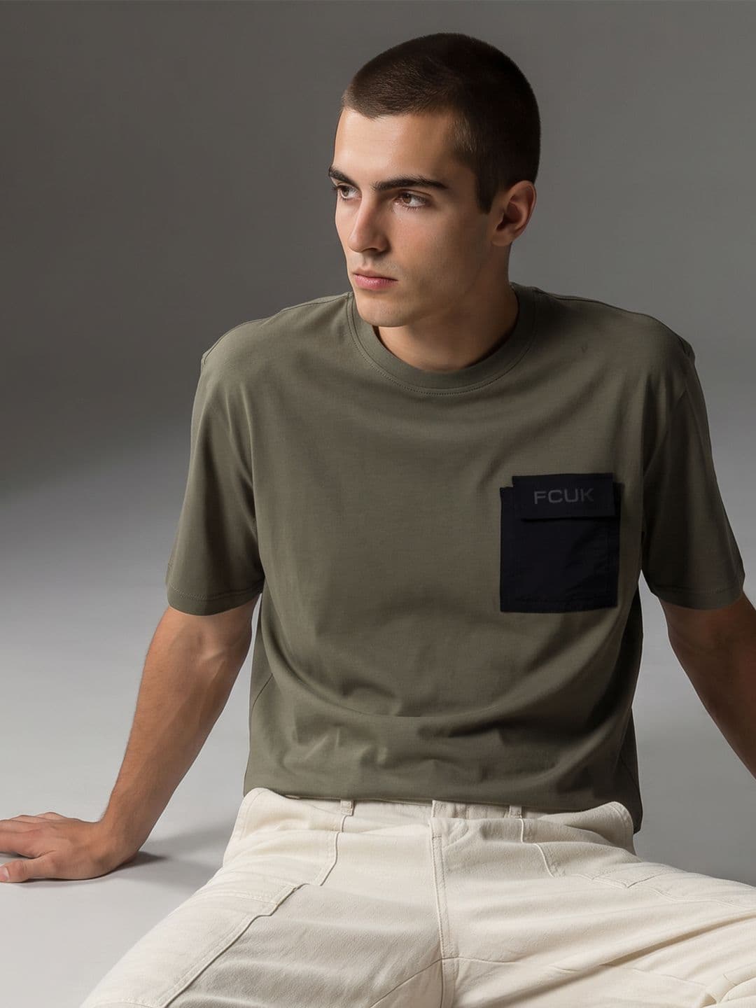 FCUK Oversized Pure Cotton T-shirt - view 1