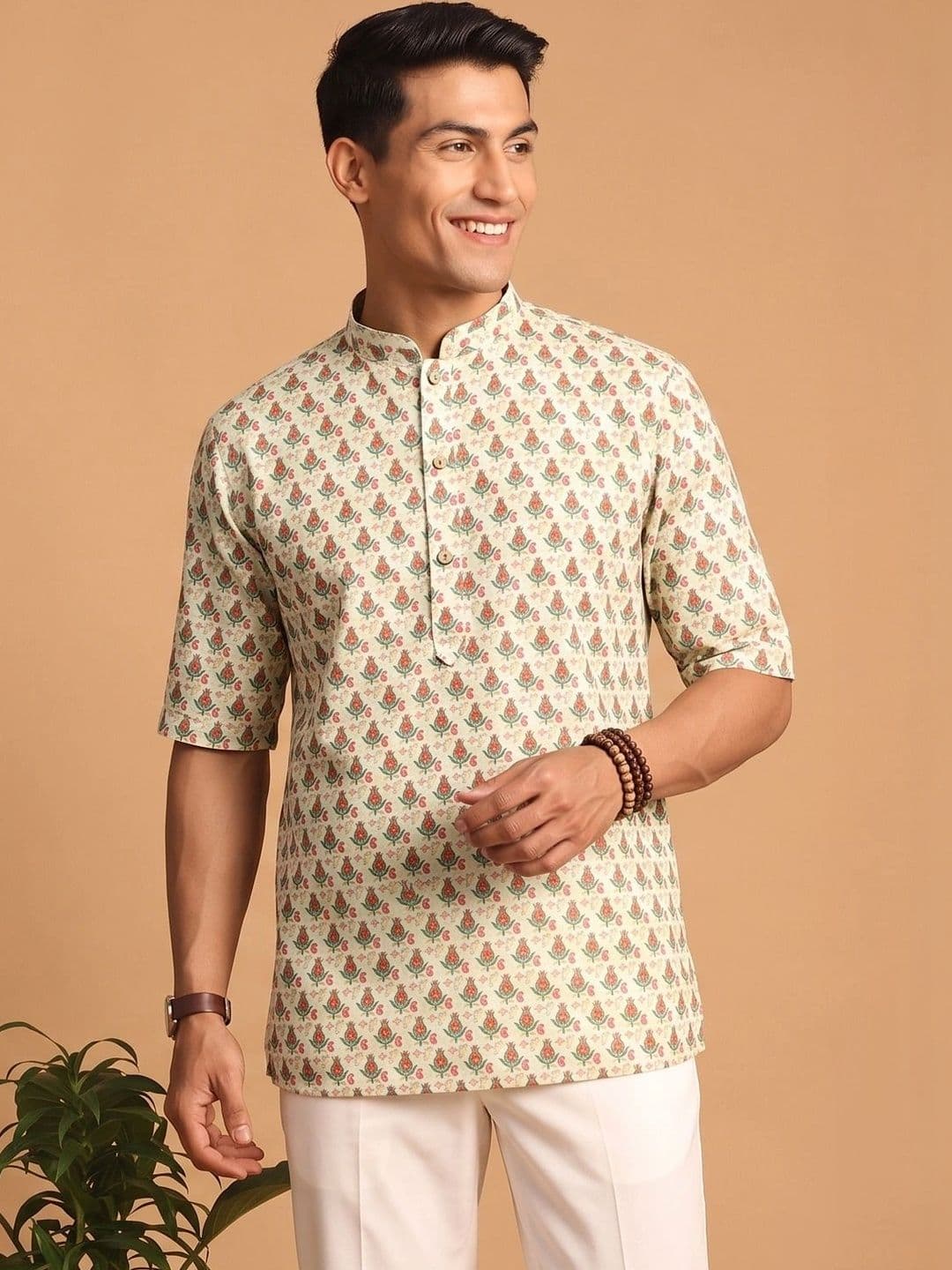 Angasudha Men Floral Printed Kurta - view 1