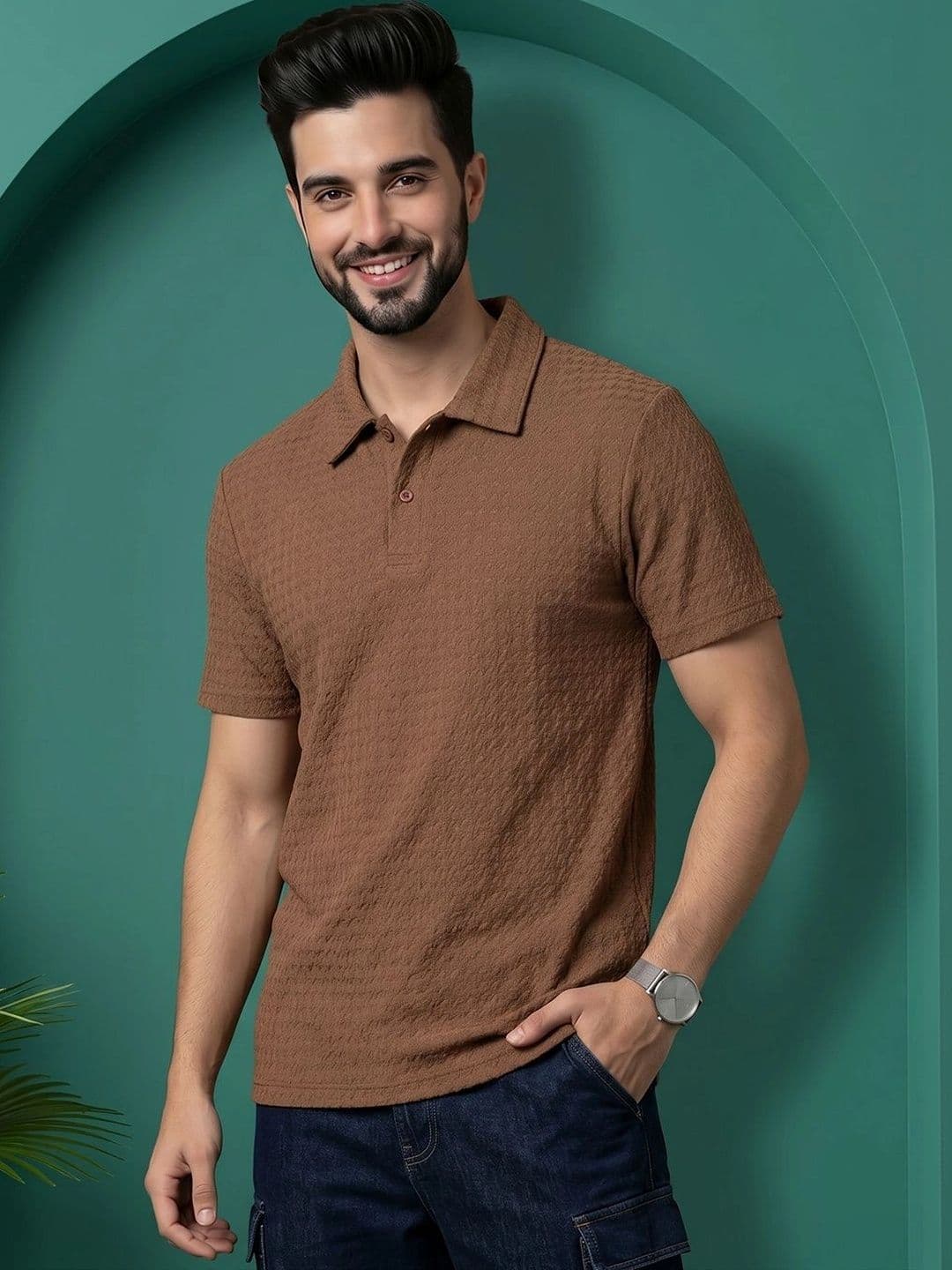 OAKWYN Men Polo Collar T-shirt - view 1