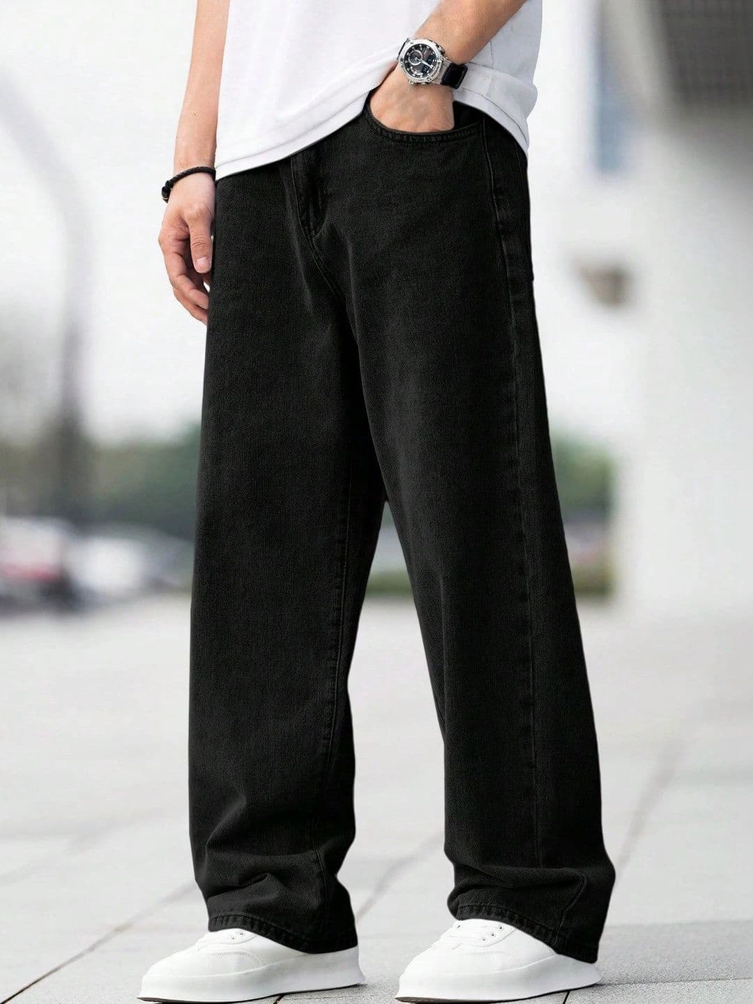 MODALEN Men Loose Relaxed Fit Mid-Rise Jeans - view 1
