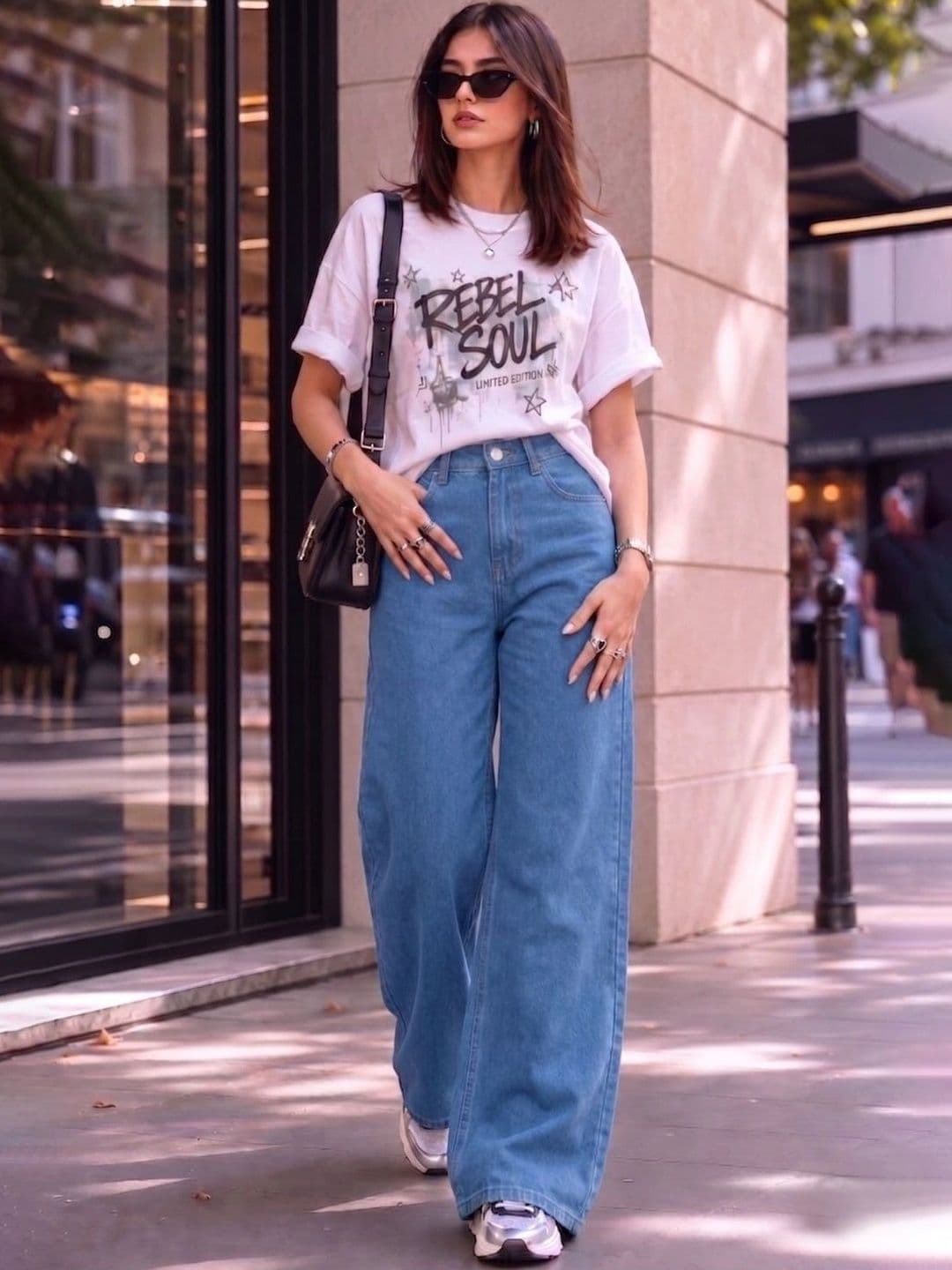 Kotty Women Wide Leg High-Rise Stretchable Jeans - view 1