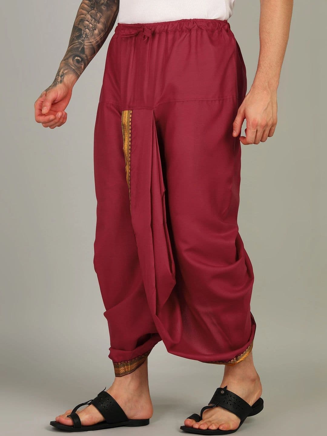 Sac Shree Aparajeet Creations Men Embroidered Dhoti Dhotis - view 1