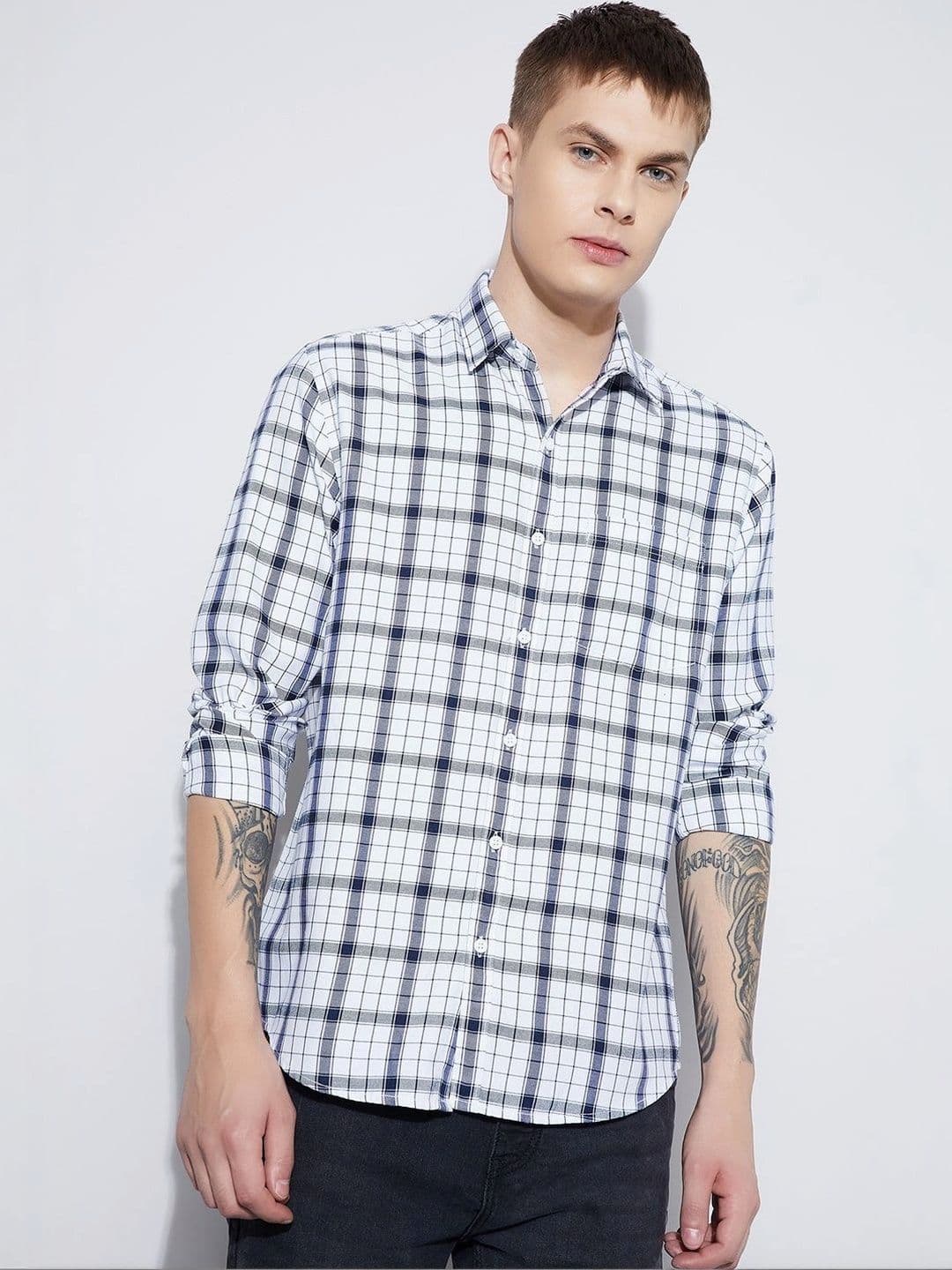 Fame Forever by Lifestyle Men Checked Casual Shirt - view 1