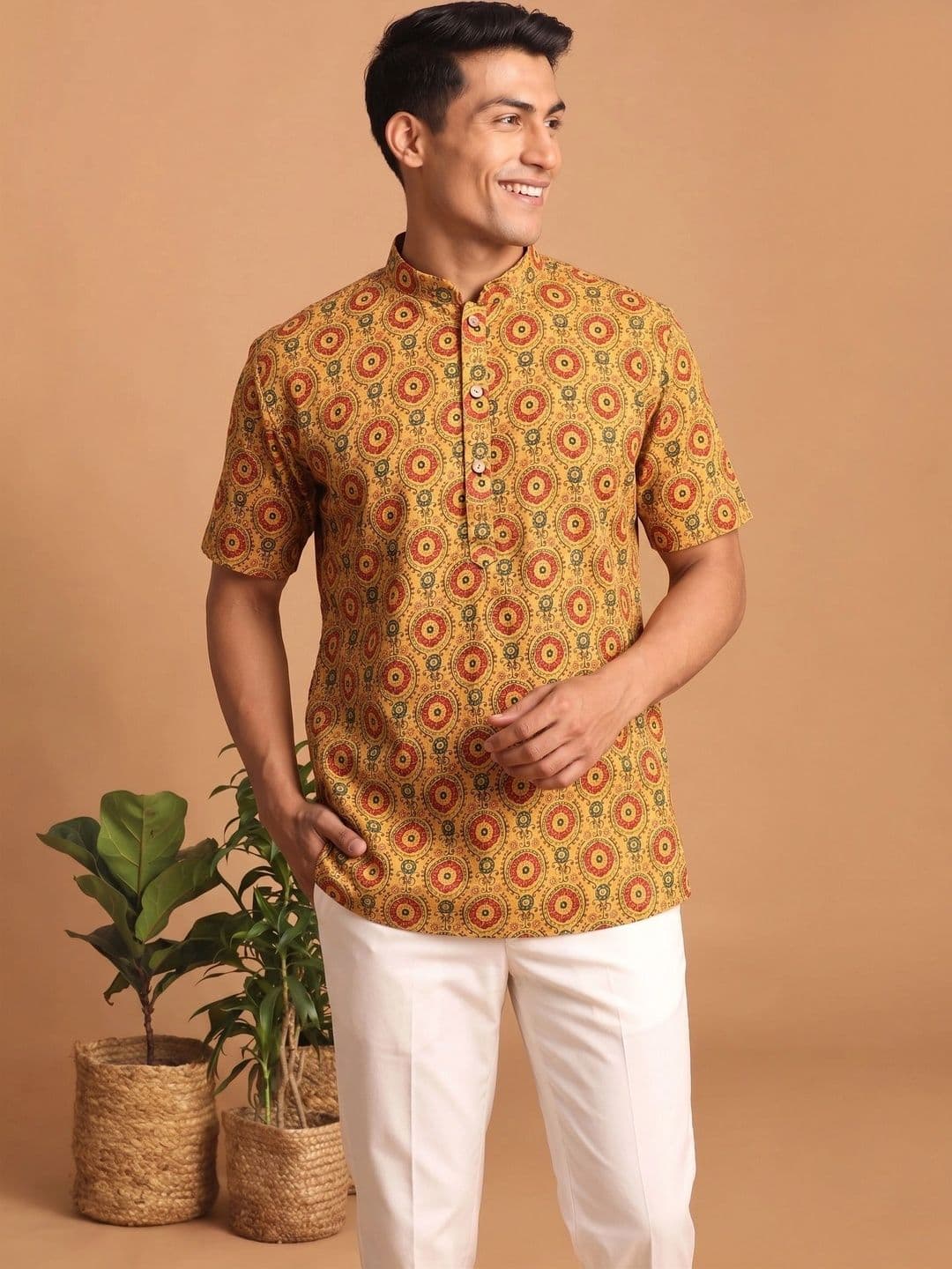 Angasudha Men Ethnic Motifs Printed Indie Prints Kurta - view 1