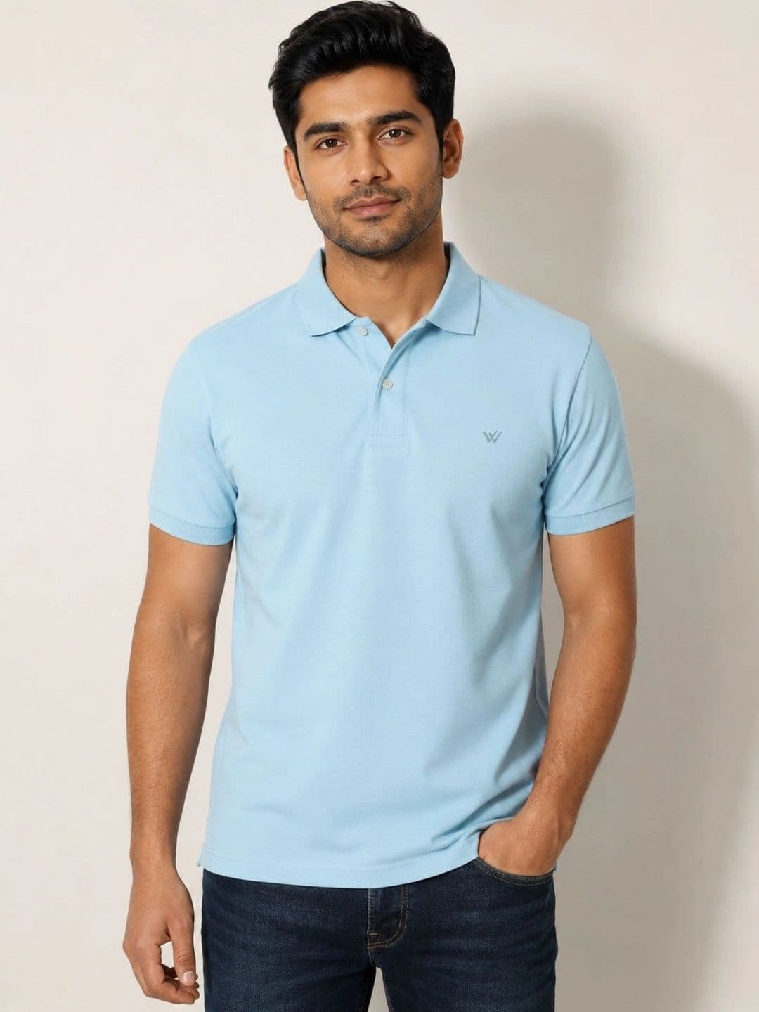 ONLYBASIC Men Brand Logo Polo Collar T-shirt - view 1