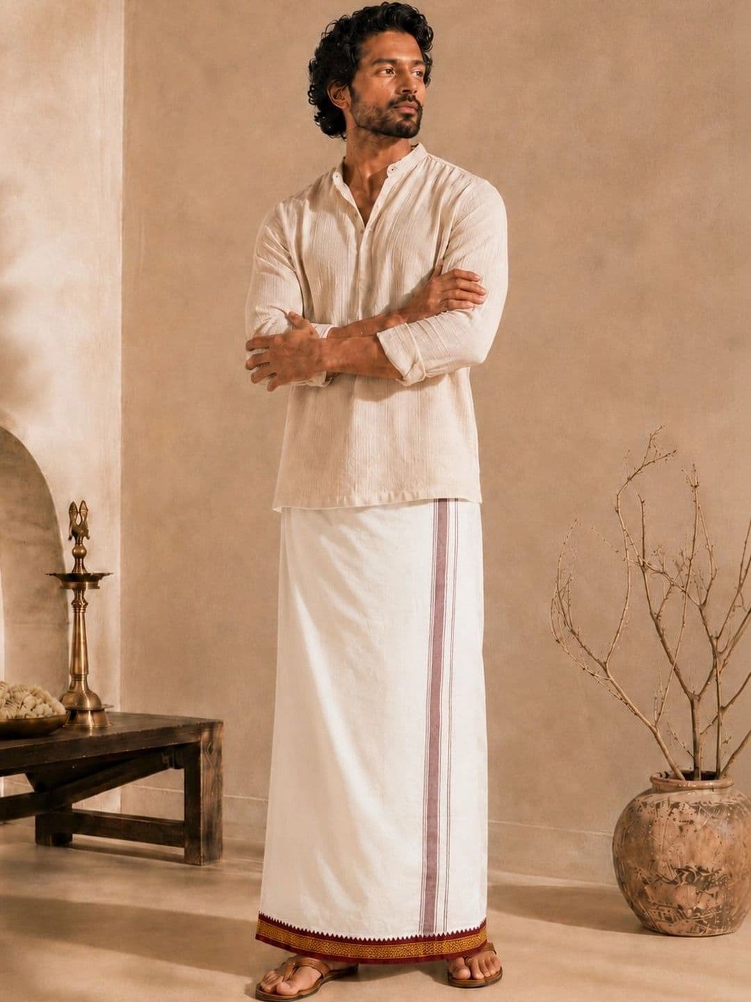 Sac Shree Aparajeet Creations Men Cotton Dhoti Dhotis - view 1