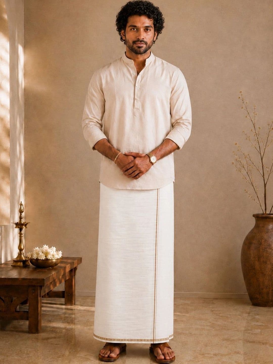Sac Shree Aparajeet Creations Men Cotton Dhoti Dhotis - view 1
