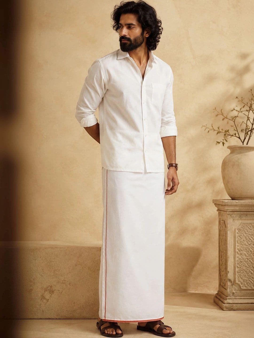 Radhika Handloom Men Cotton Dhoti Dhotis - view 1