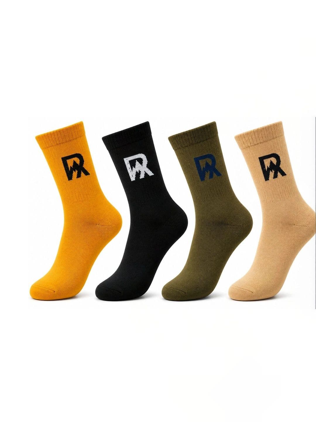 Roadster Men Pack of 4 Cotton Blend Assorted Patterned Above Ankle Socks - view 1