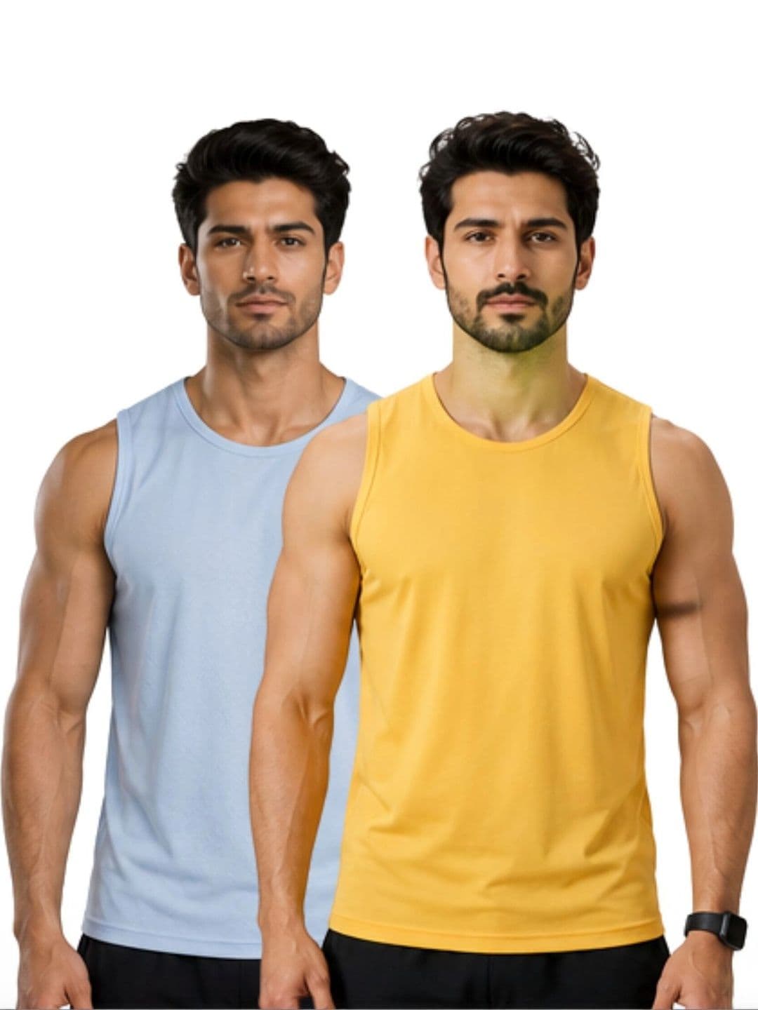 IndiCrafts Pack of 2 Gym Vest - view 1