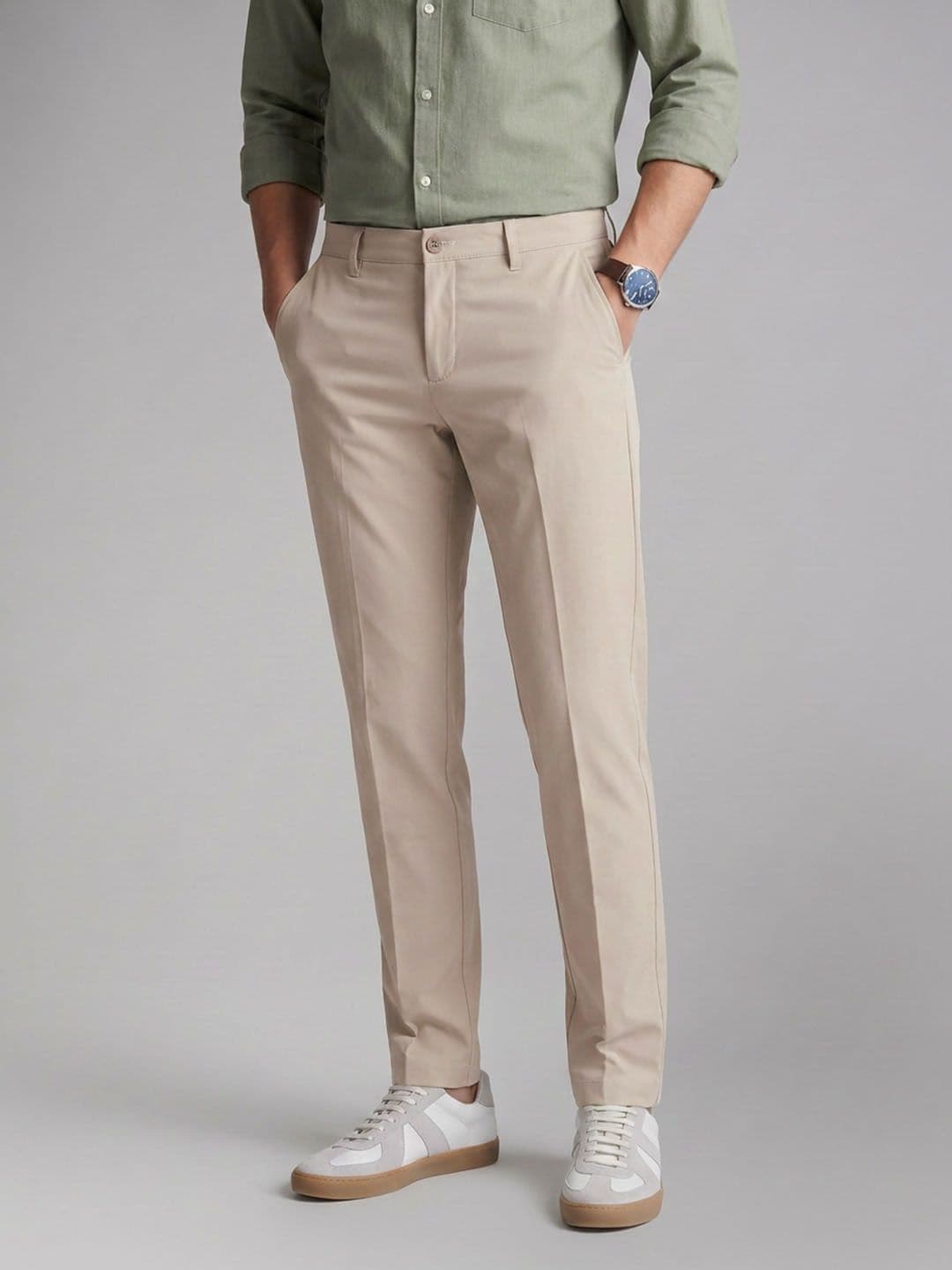 Louis Philippe Ath.Work Men Tapered Fit Trousers - view 1