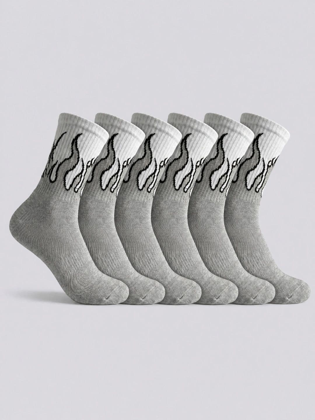 Moda Rapido Men Pack of 6 Cotton Blend Patterned Above Ankle Socks - view 1