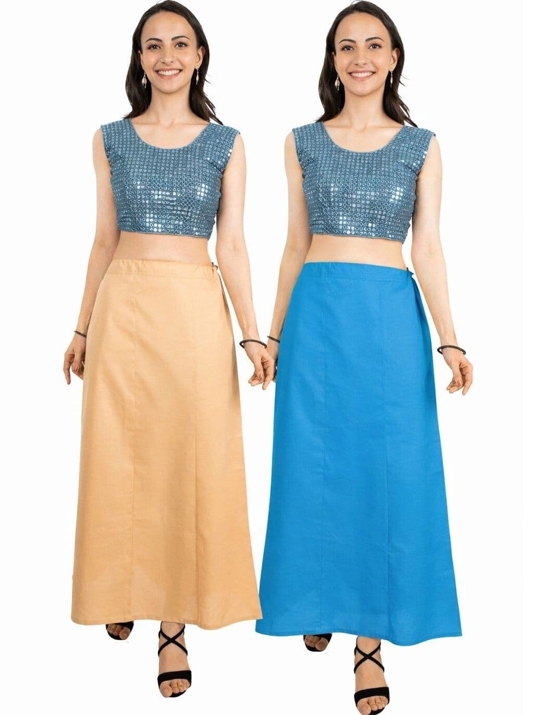 Preeti Creations Pack of 2 Pure Cotton Saree Shapewear - view 1