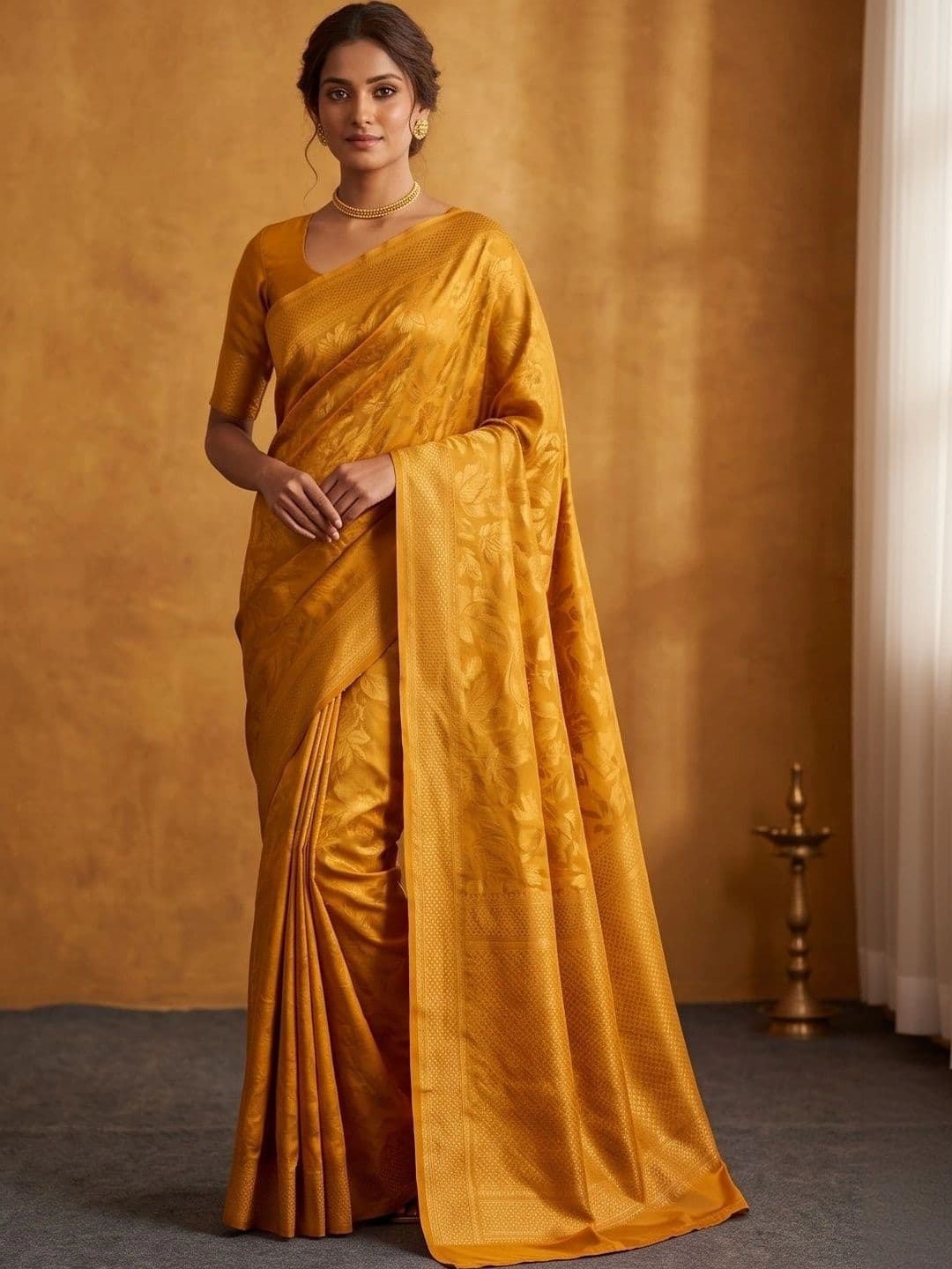 RAJMUDRAFASHION Woven Design Zari Art Silk Banarasi Saree - view 1