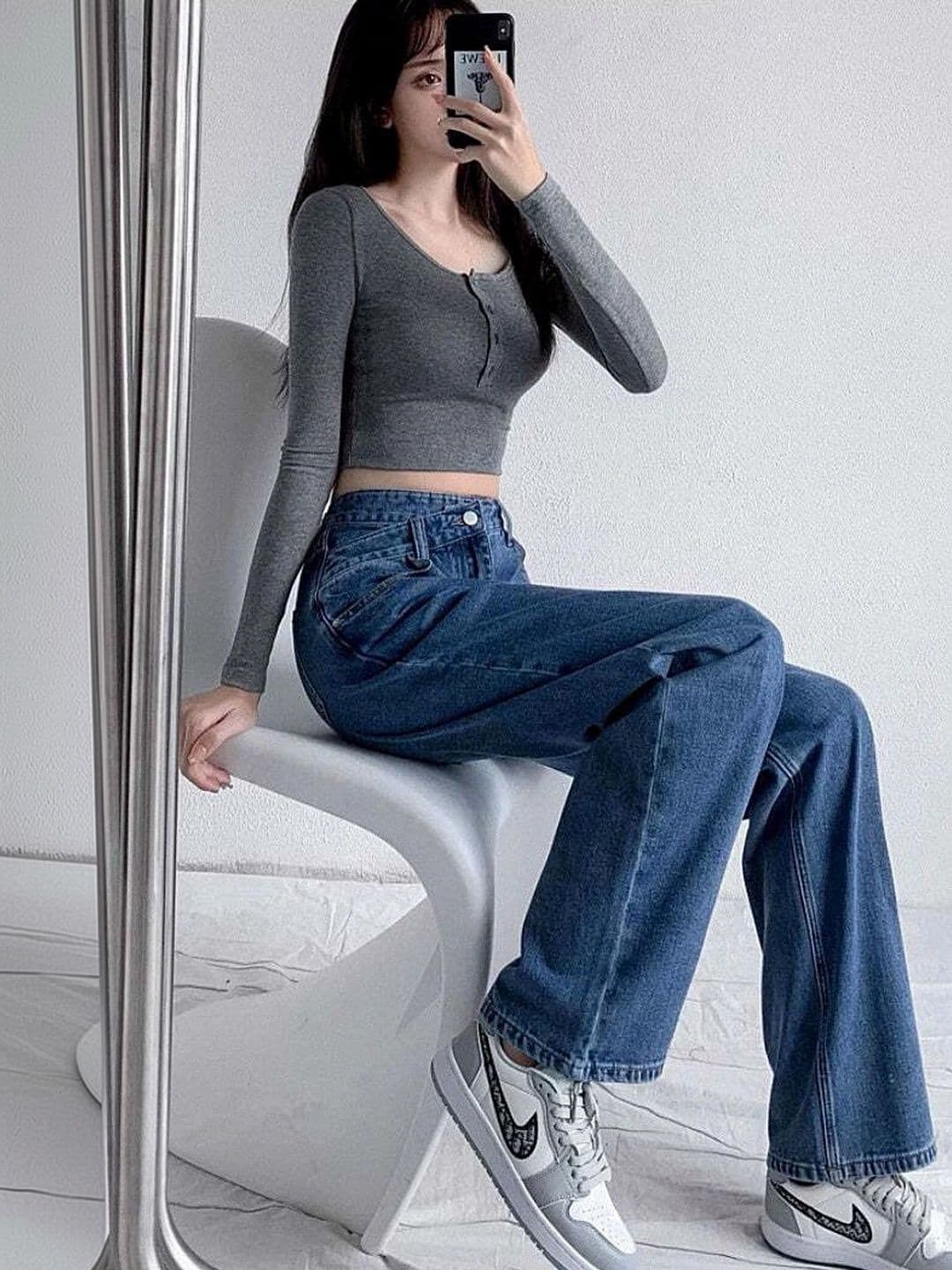 Off Duty India Women Straight Fit High-Rise Jeans - view 1