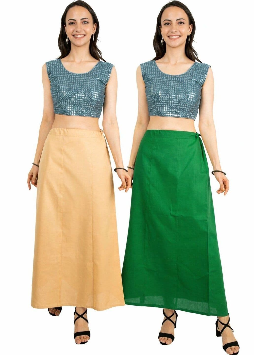 Preeti Creations Pack of 2 Pure Cotton Saree Shapewear - view 1