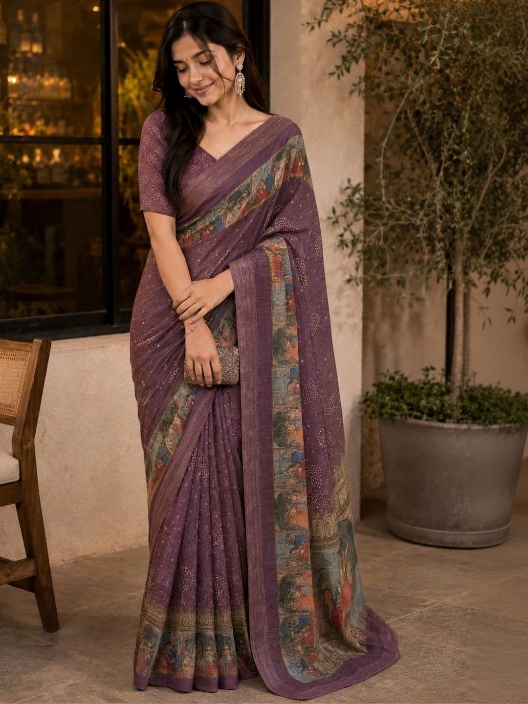 Maavish Floral Chanderi Saree - view 1
