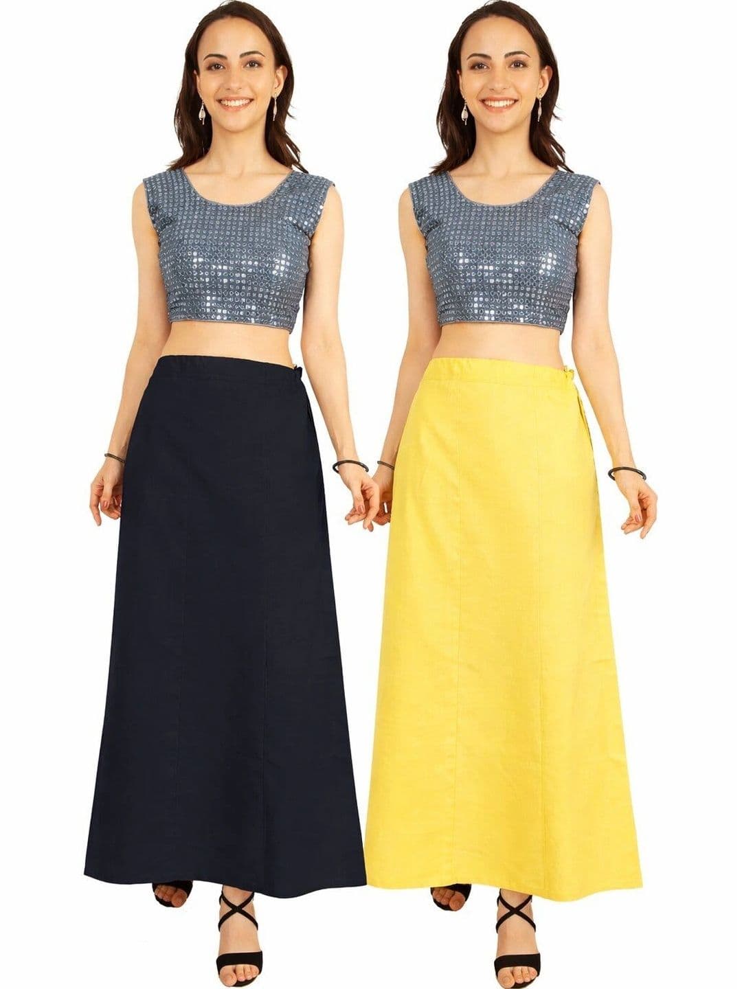 Preeti Creations Pack of 2 Pure Cotton Saree Shapewear - view 1