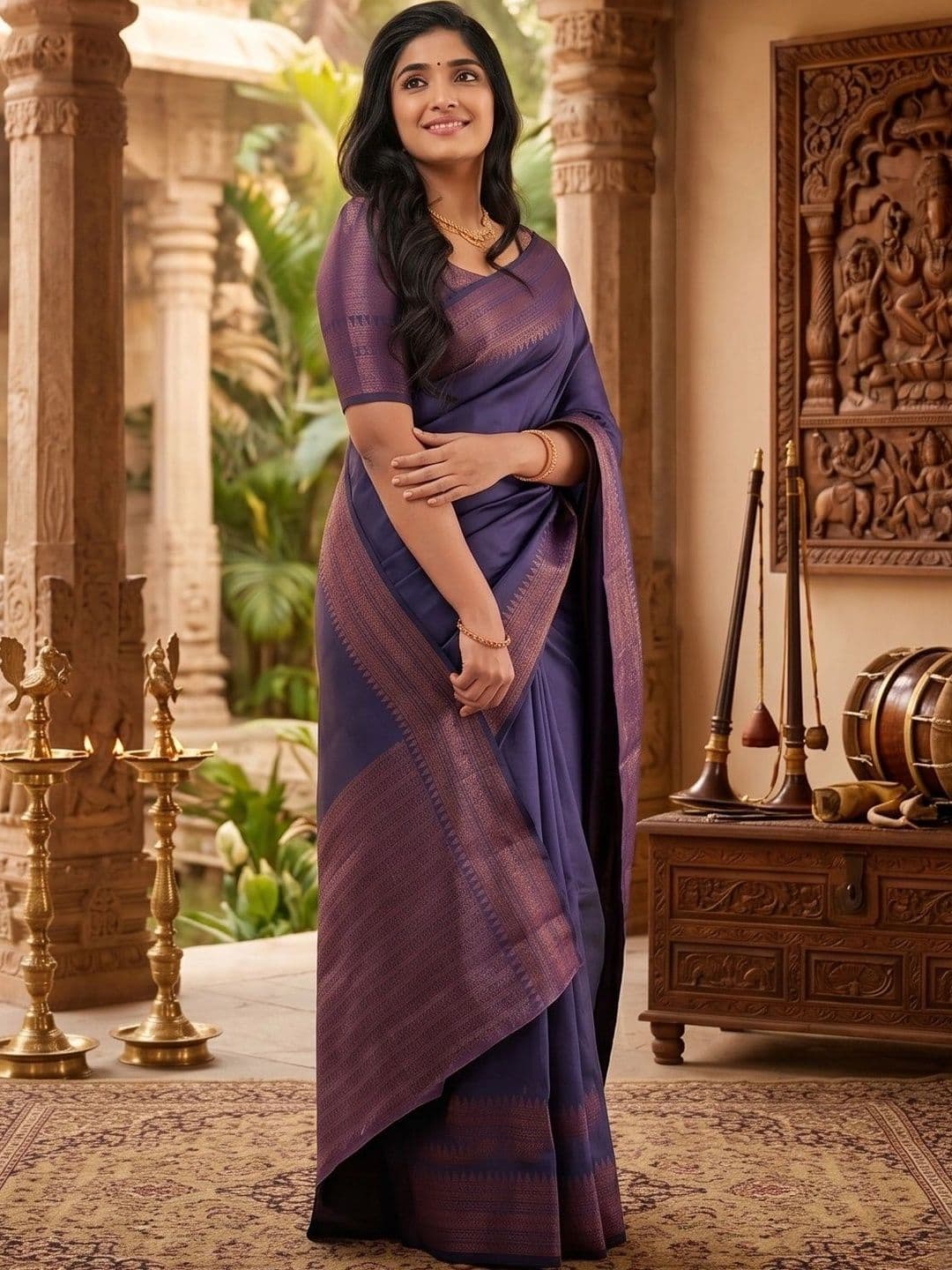 Freezeit Woven Design Zari Art Silk Banarasi Saree - view 1