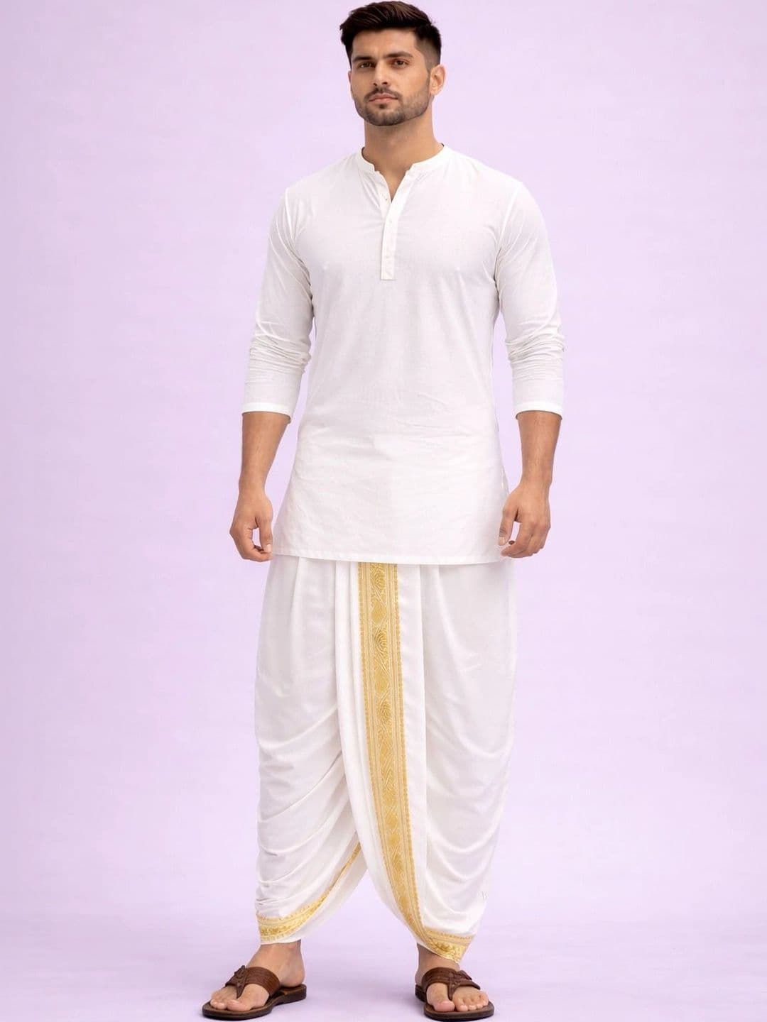 AKESHAVAM Men Embroidered Dhoti Dhotis - view 1