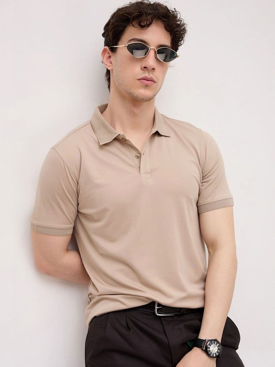 VASTRADO Men Polo Collar Slim Fit T-shirt - view 1