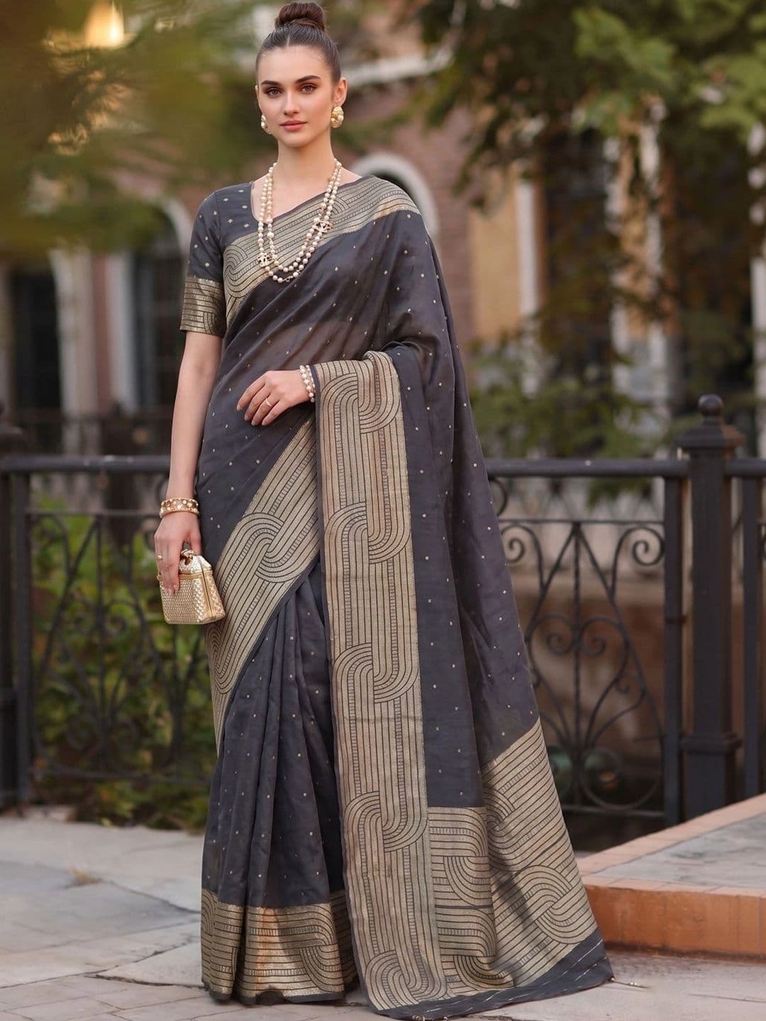 Dhaaga Ghar Woven Design Zari Art Silk Banarasi Saree - view 1
