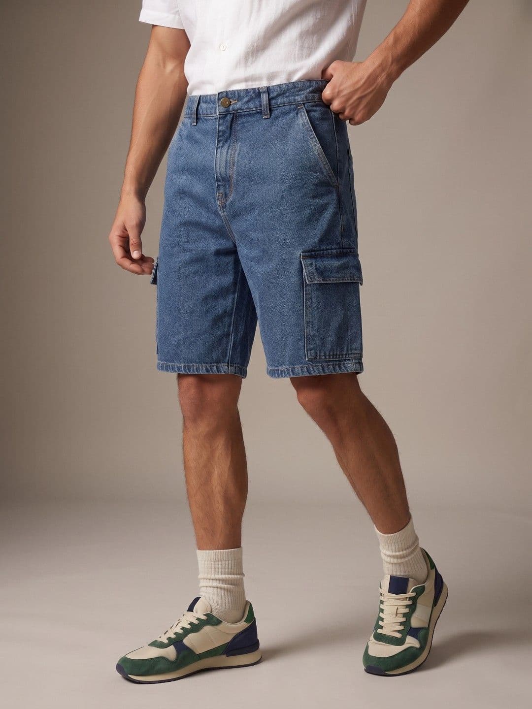 glitchez Men Regular Fit Denim Shorts - view 1