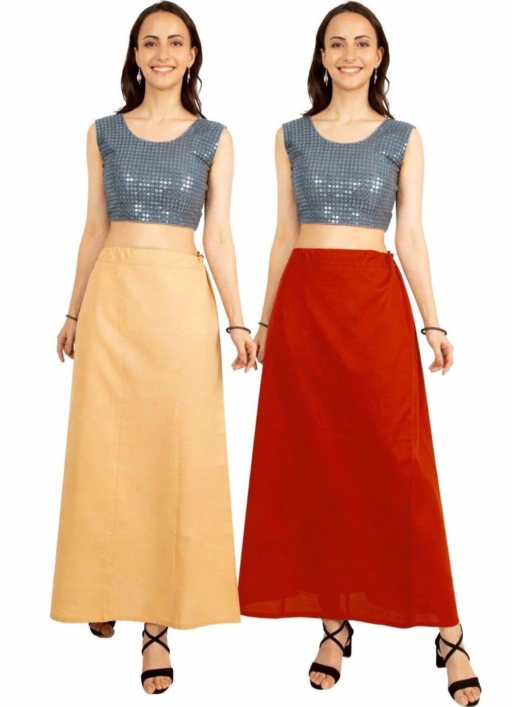 Preeti Creations Pack of 2 Pure Cotton Saree Shapewear - view 1