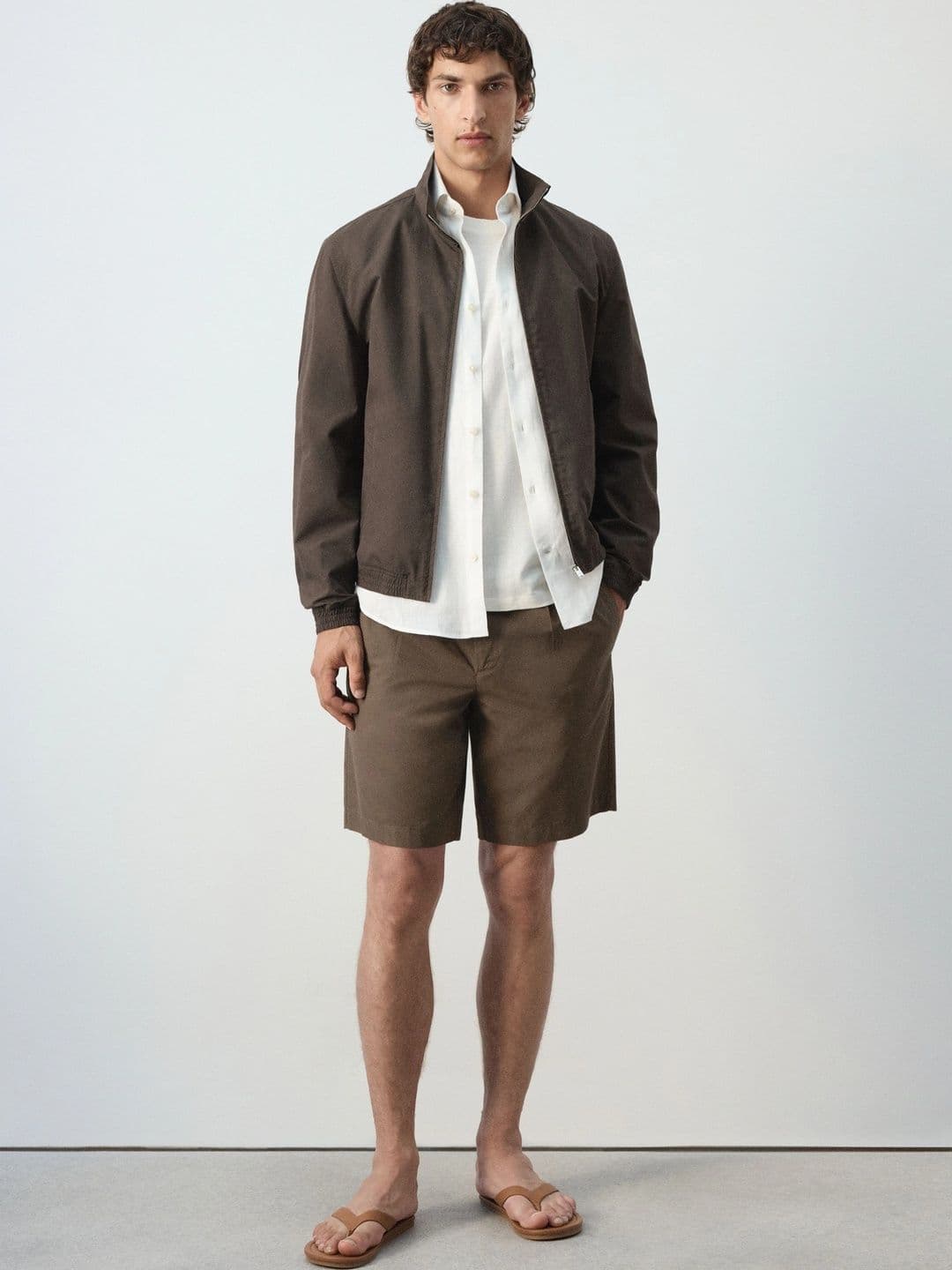 MANGO MAN Stand Collar Bomber Jacket - view 1