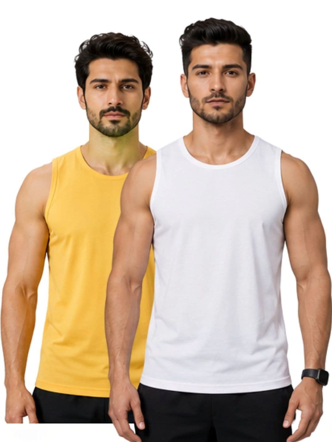 IndiCrafts Pack of 2 Gym Vest - view 1
