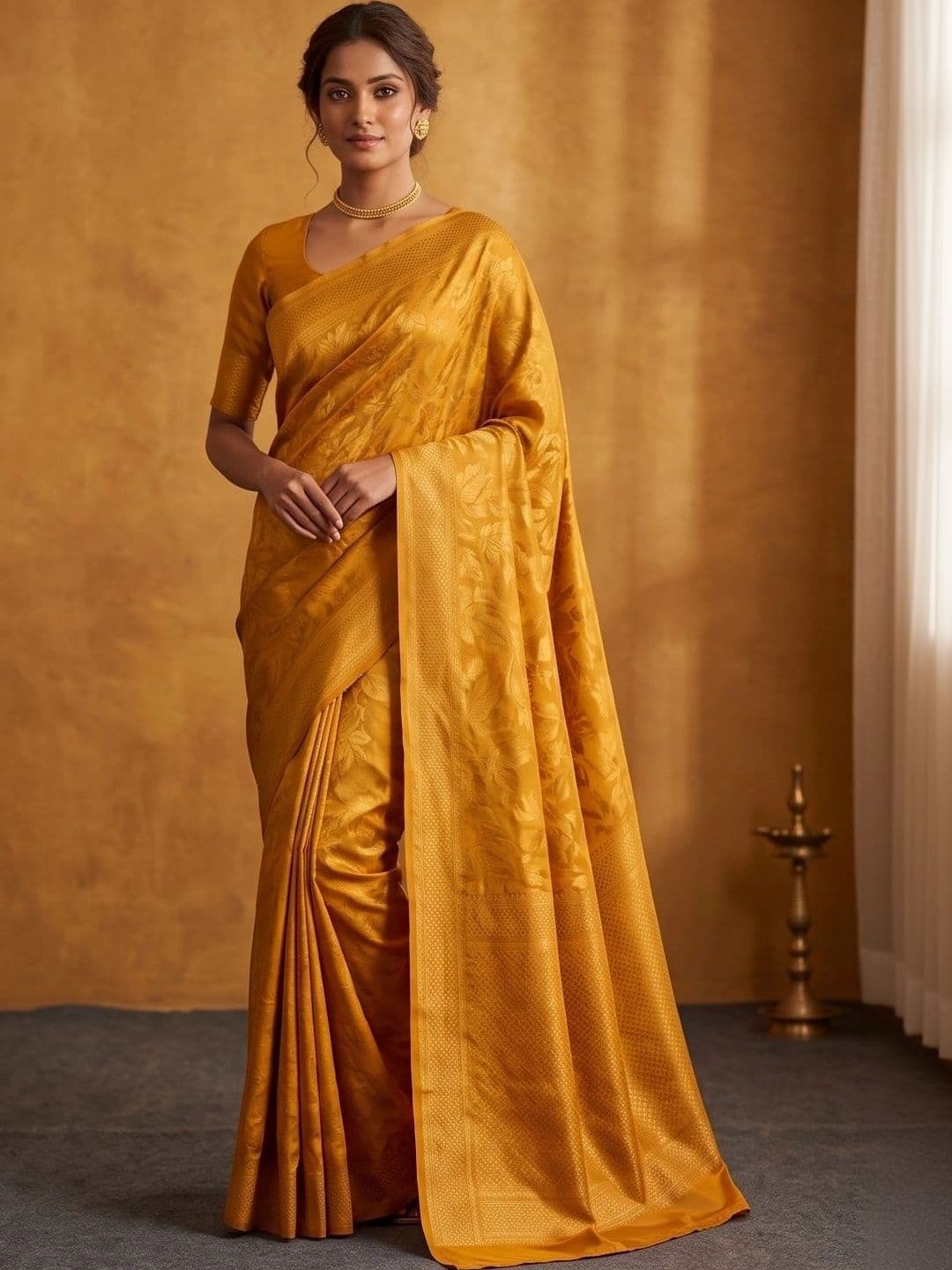 SHRIADINATH Woven Design Zari Art Silk Banarasi Saree - view 1