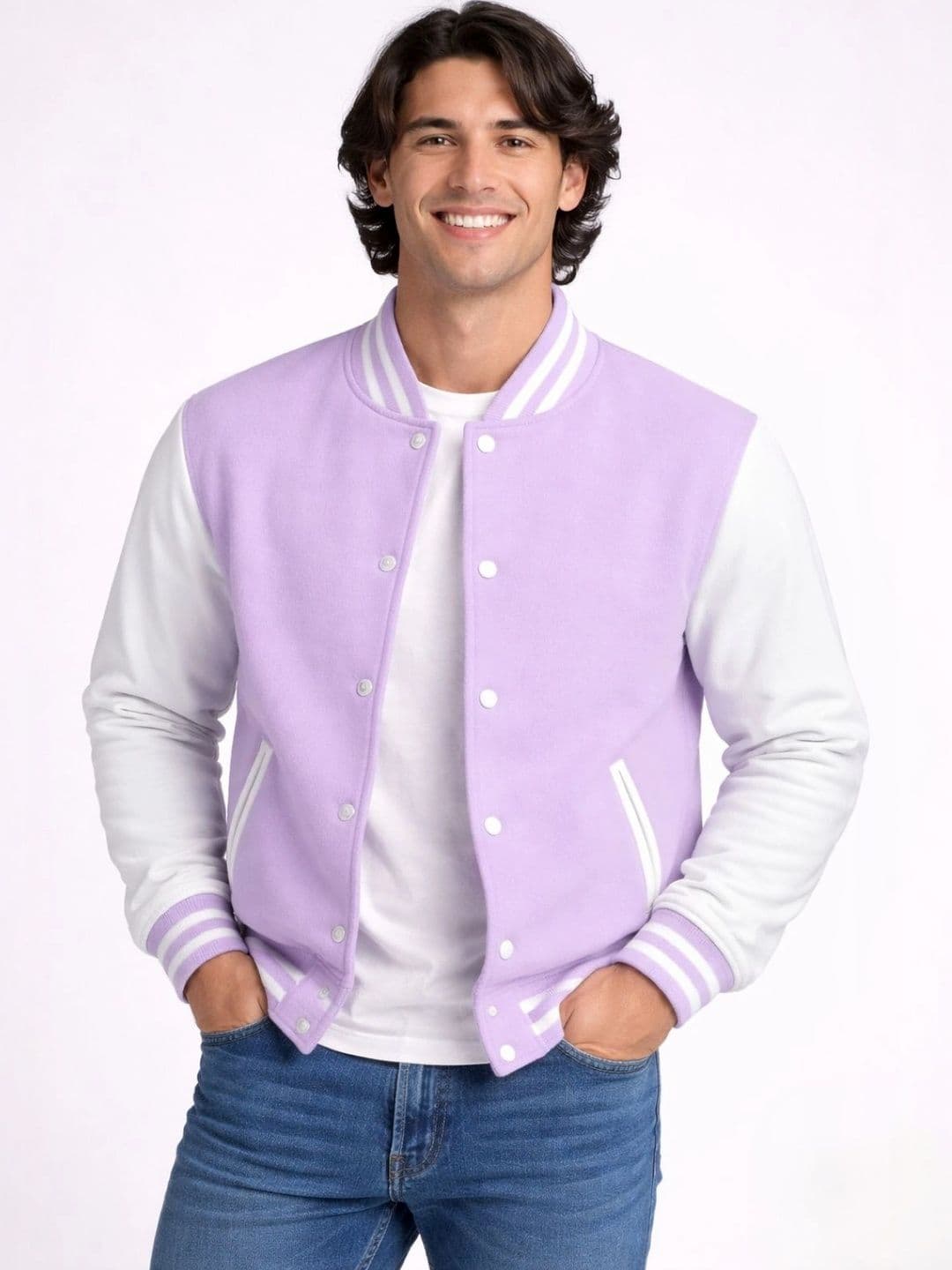 Besick Men Colourblocked Varsity Jacket - view 1