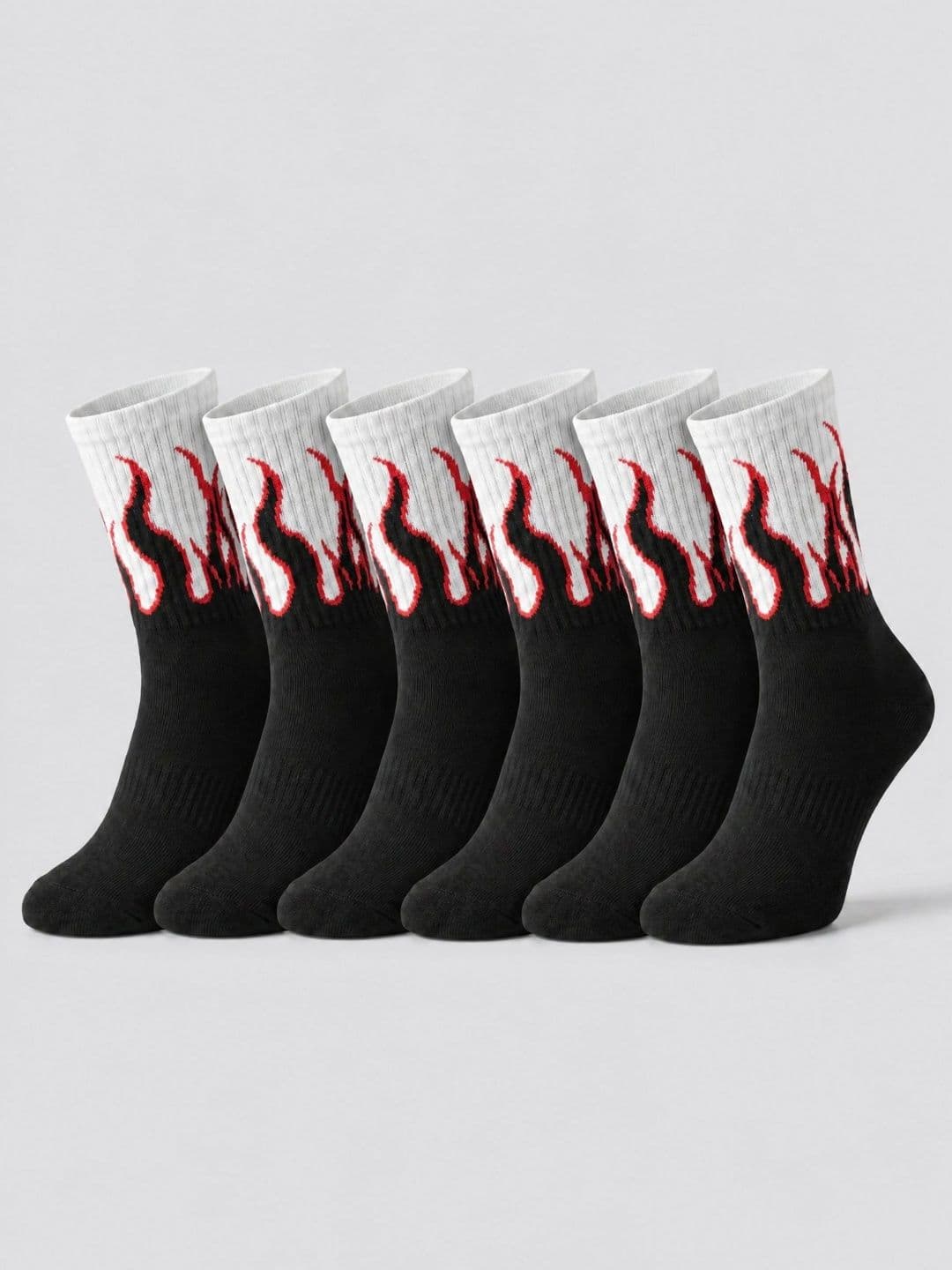 Moda Rapido Men Pack of 6 Cotton Blend Patterned Above Ankle Socks - view 1