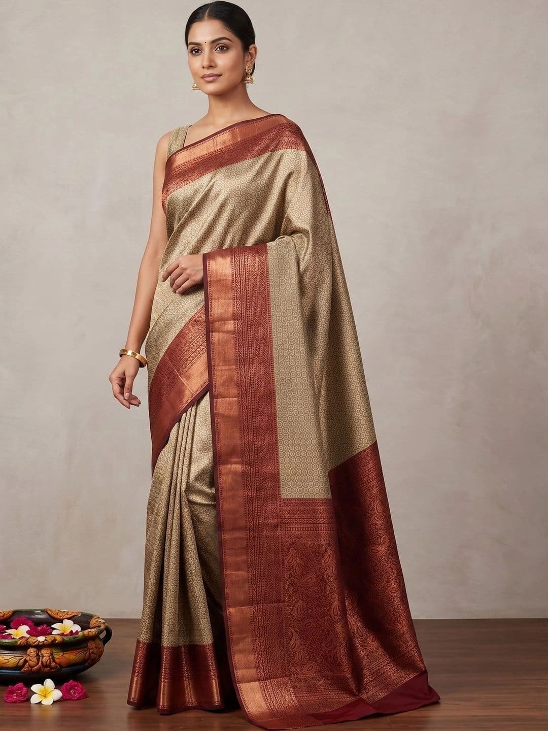 AwadhiCraft Woven Design Zari Art Silk Banarasi Saree - view 1