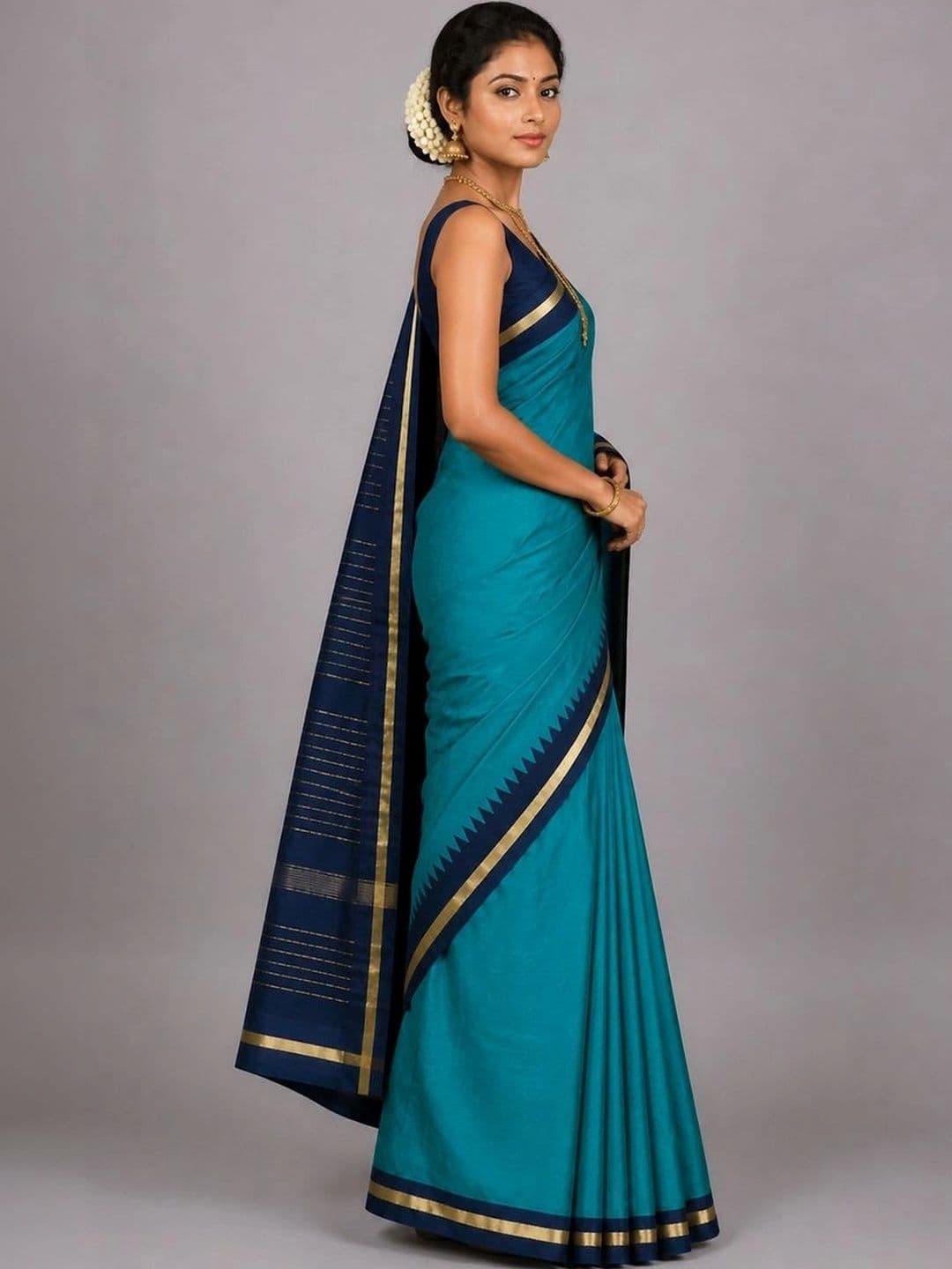 Fashioneta Attires Striped Zari Art Silk Saree - view 1