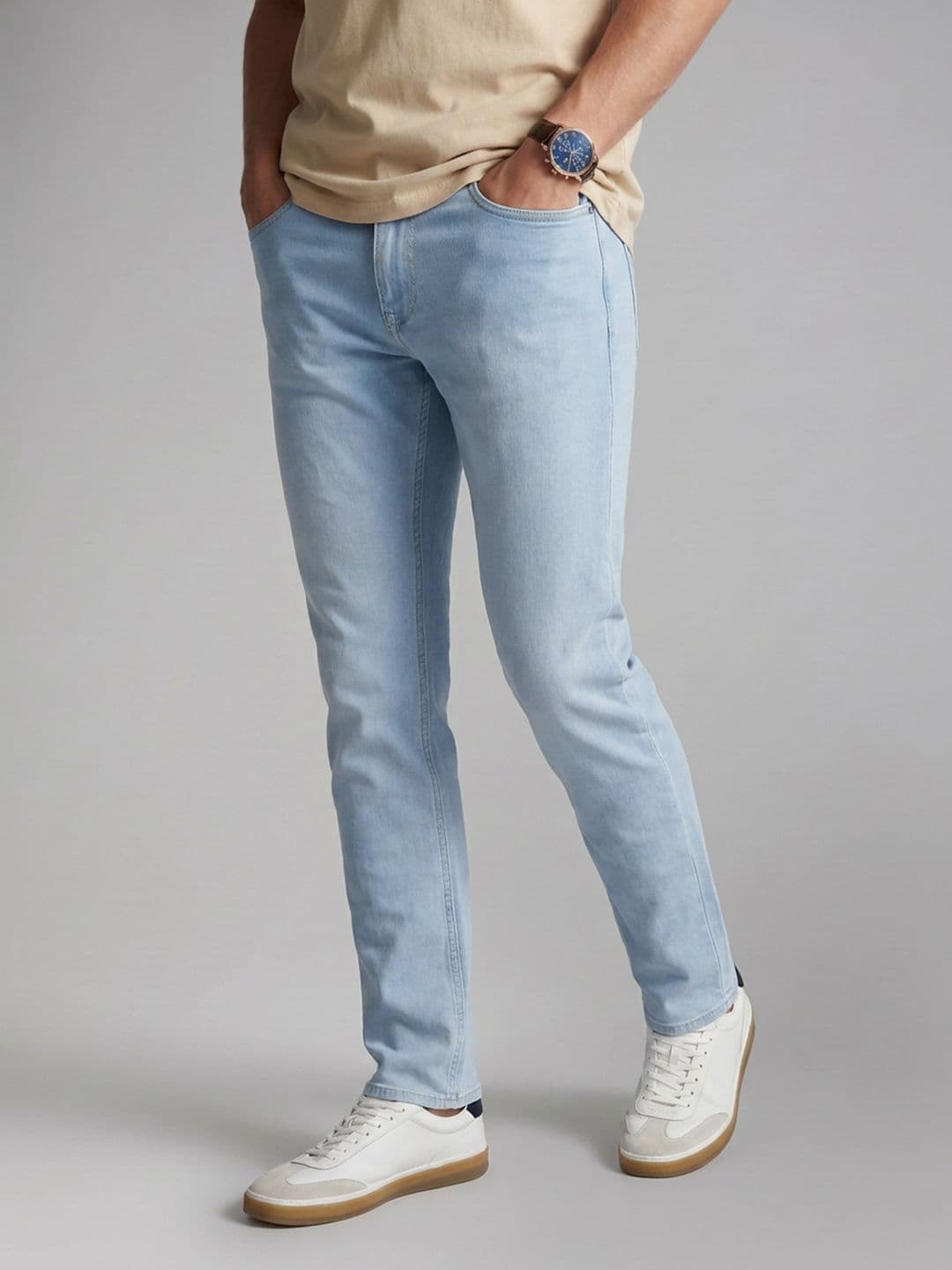 Louis Philippe Jeans Men Slim Fit Light Fade Stretchable Jeans - view 1