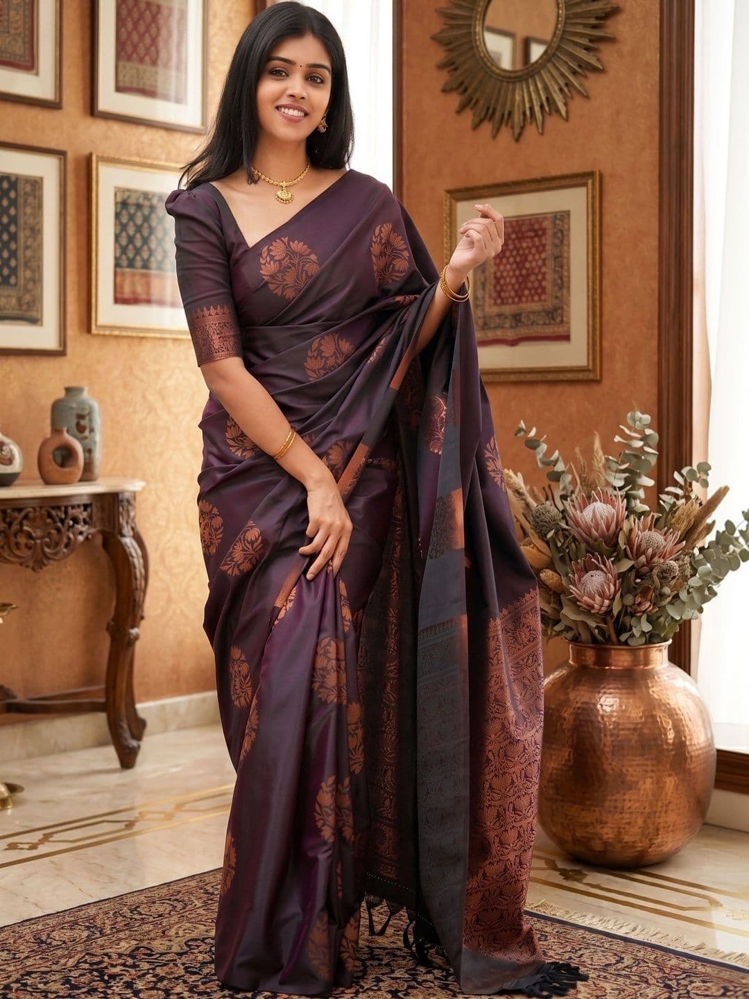 Mufa Woven Design Zari Art Silk Banarasi Saree - view 1