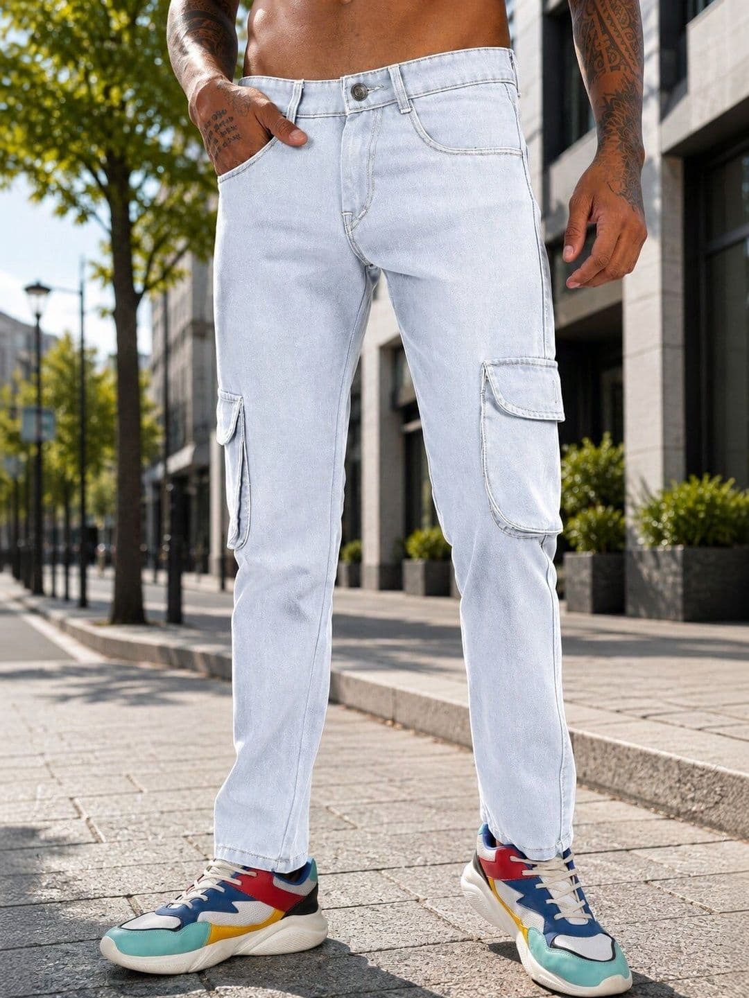 Encrypt Men Slim Fit Mid-Rise Coated Jeans - view 1