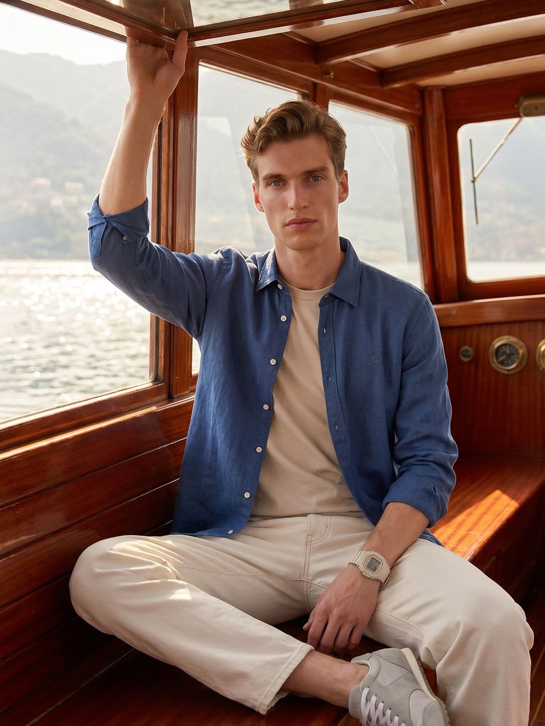 Nautica Spread Collar Casual Shirt - view 1