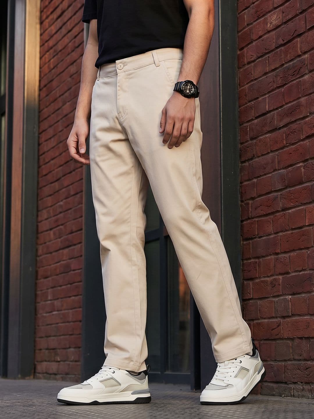 The Roadster Life Co. Men Relaxed Fit Chinos Trousers - view 1