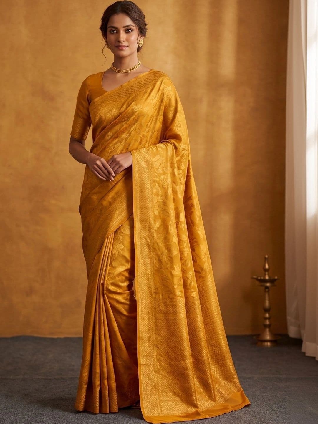 FINFOL Woven Design Zari Art Silk Banarasi Saree - view 1