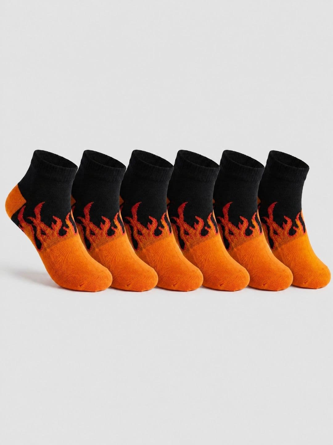 Moda Rapido Men Pack of 6 Cotton Blend Patterned Ankle Length Socks - view 1