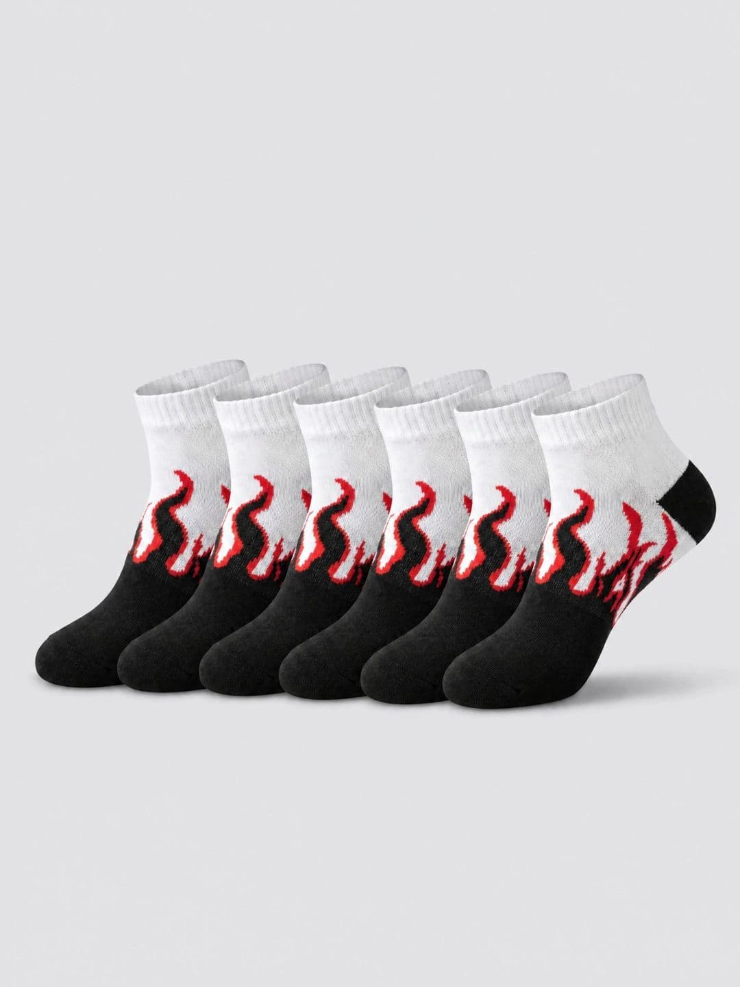 Moda Rapido Men Pack of 6 Cotton Blend Patterned Ankle Length Socks - view 1