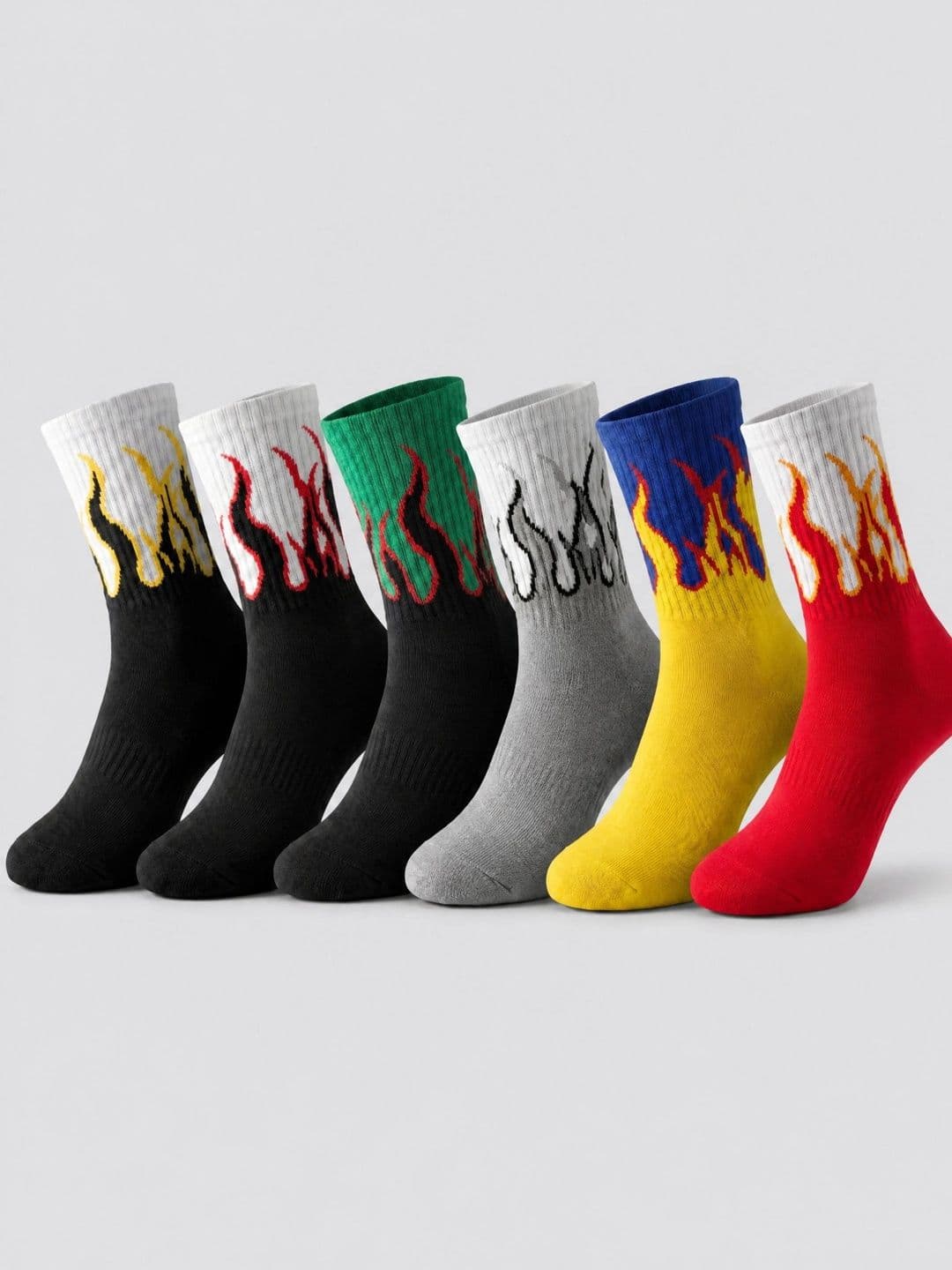 Moda Rapido Men Pack of 6 Cotton Blend Patterned Calf Length Socks - view 1