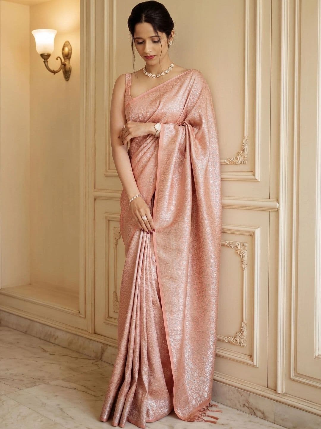 JUICE BEAUTY Zari Art Silk Banarasi Saree - view 1